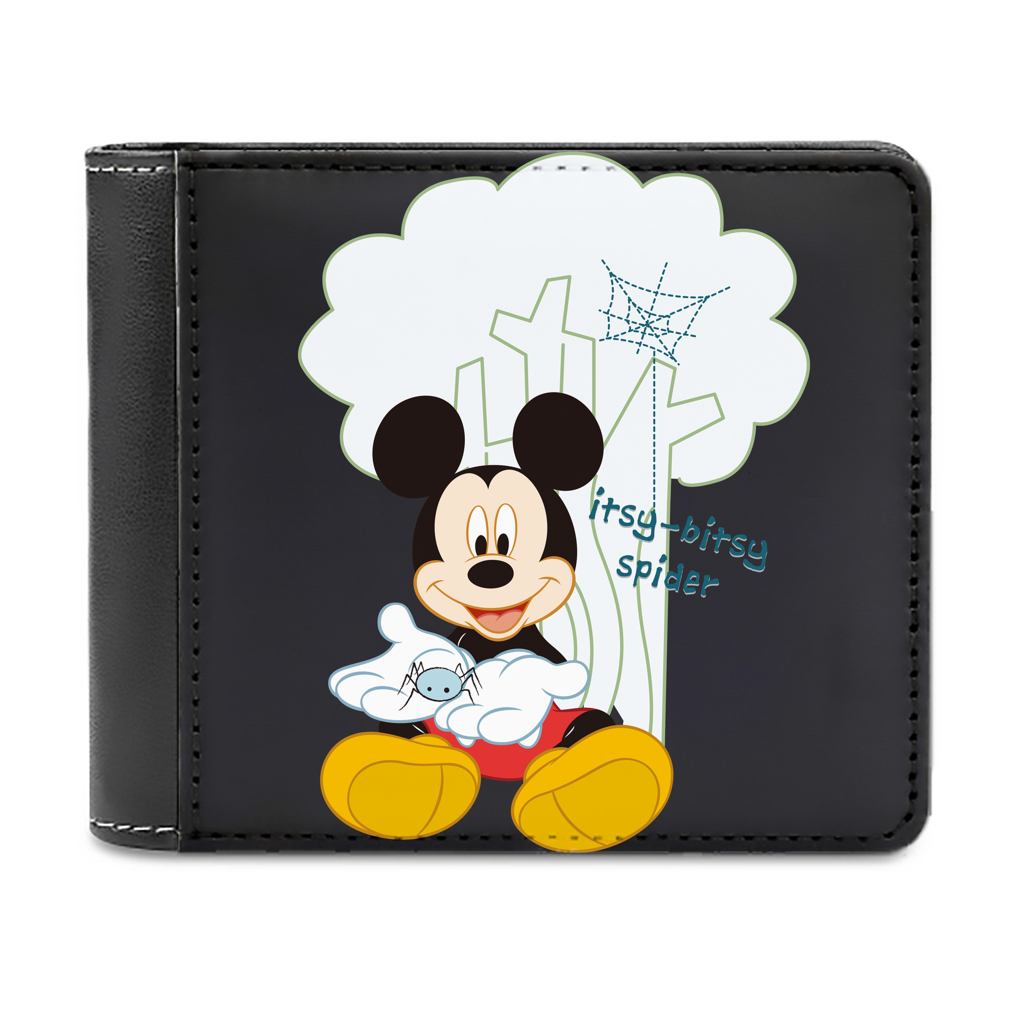 （画像用） ミッキーマウス Mickey Mouse 二つ折り革財布