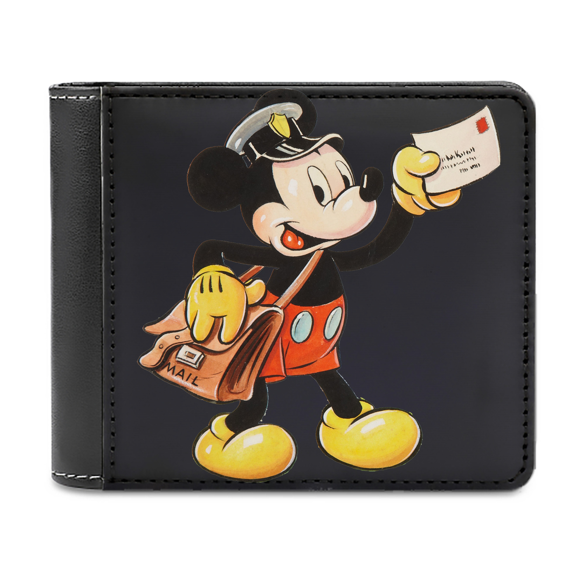 （画像用） ミッキーマウス Mickey Mouse 二つ折り革財布