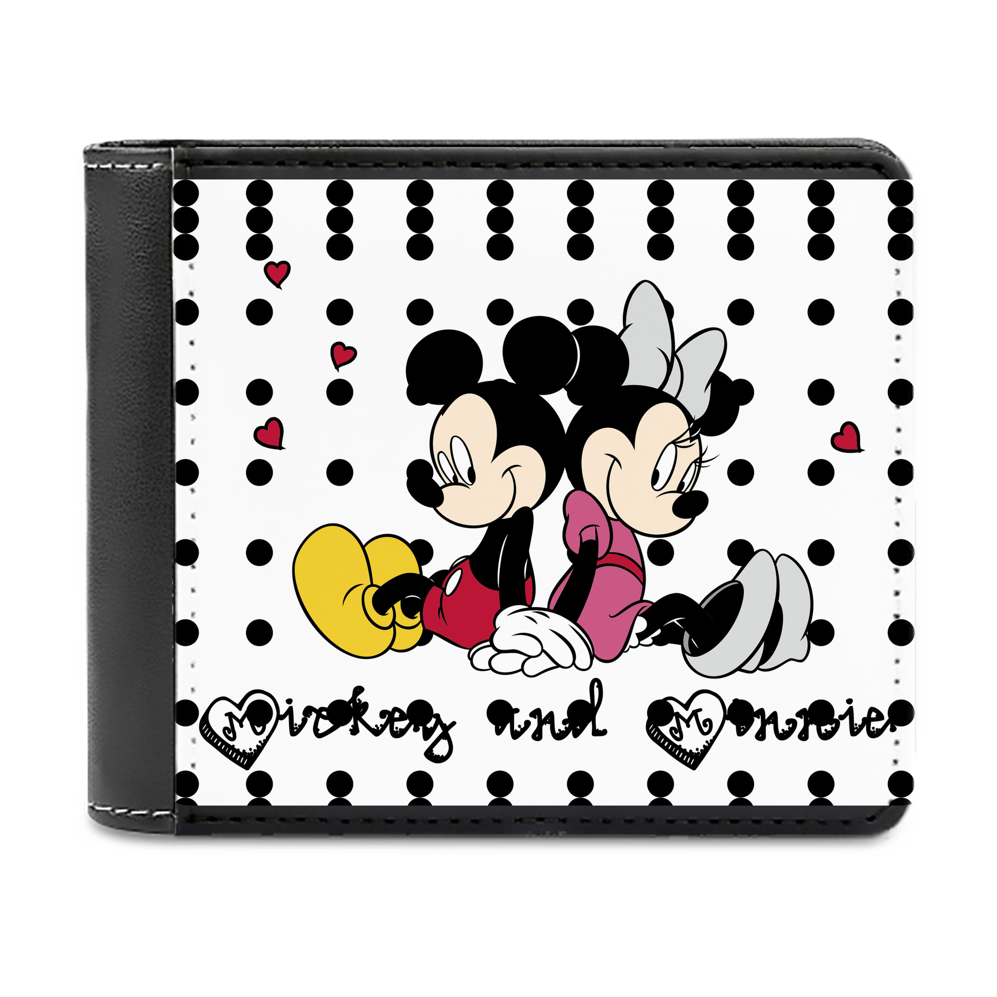 （画像用） ミッキーマウス Mickey Mouse 二つ折り革財布
