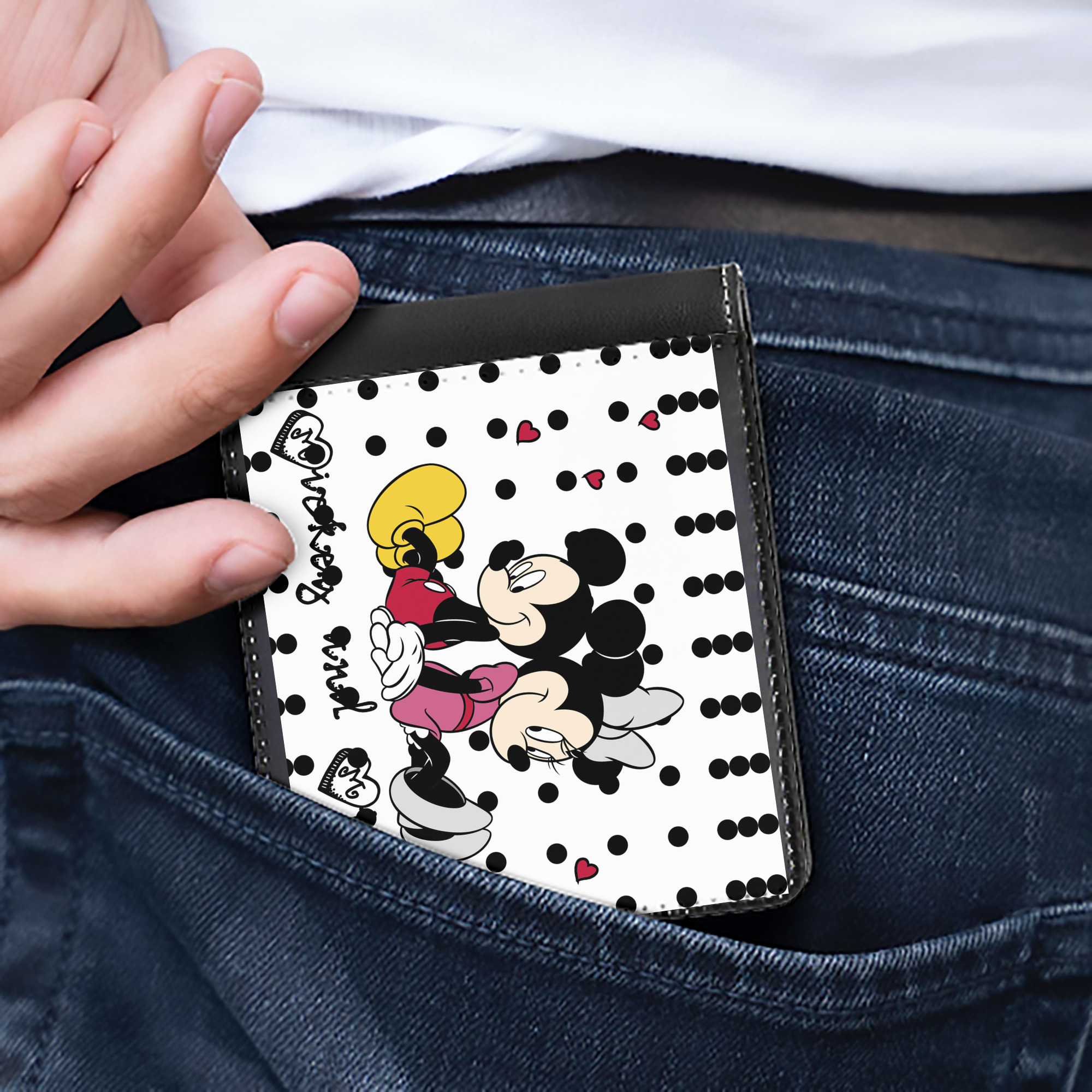 （画像用） ミッキーマウス Mickey Mouse 二つ折り革財布