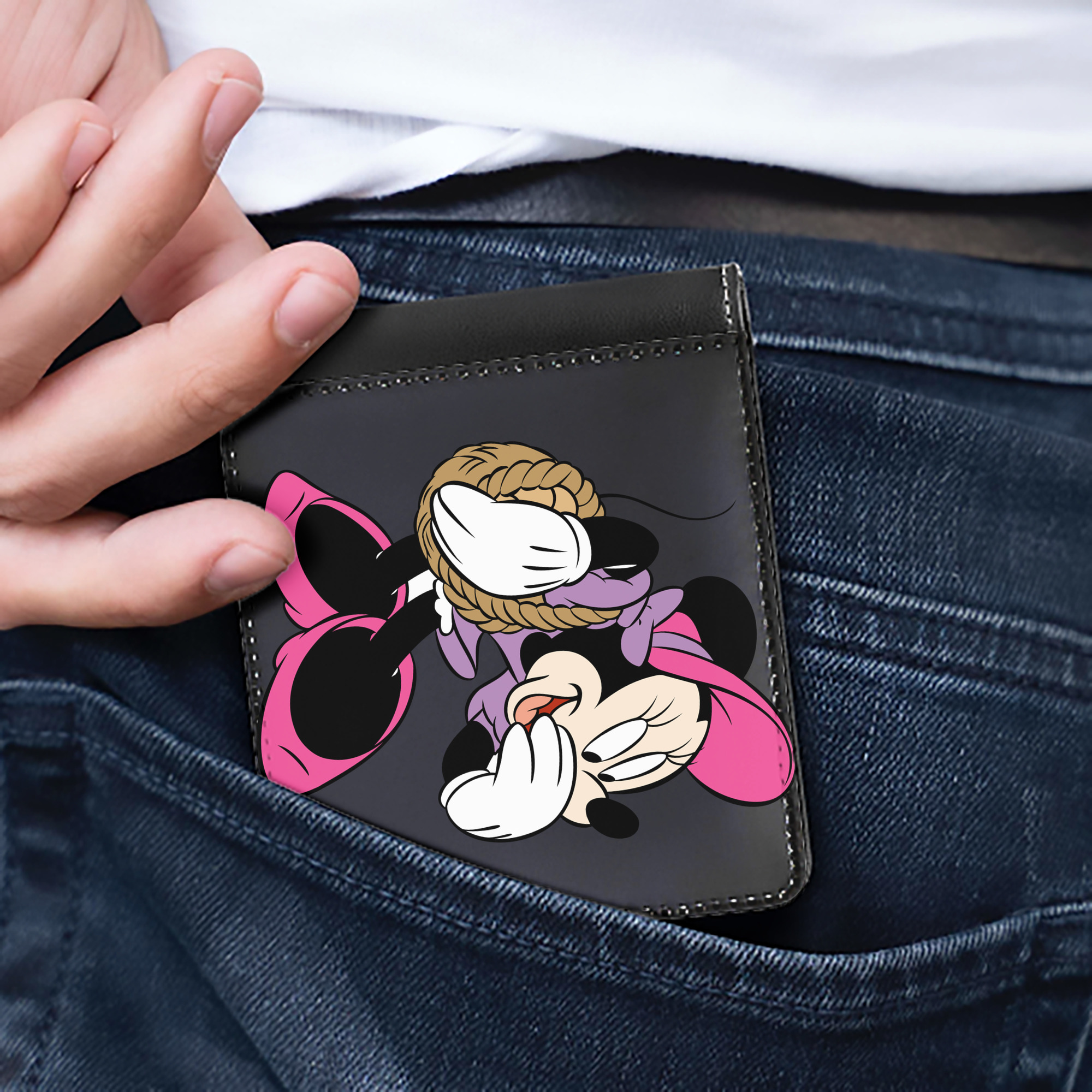 （画像用） ミッキーマウス Mickey Mouse 二つ折り革財布