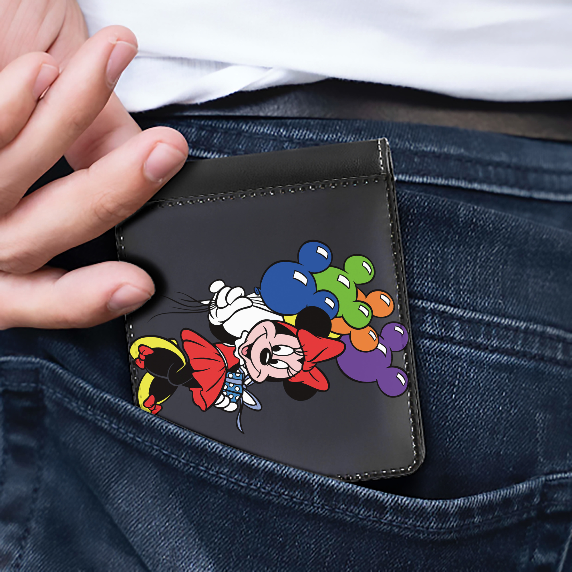 （画像用） ミッキーマウス Mickey Mouse 二つ折り革財布