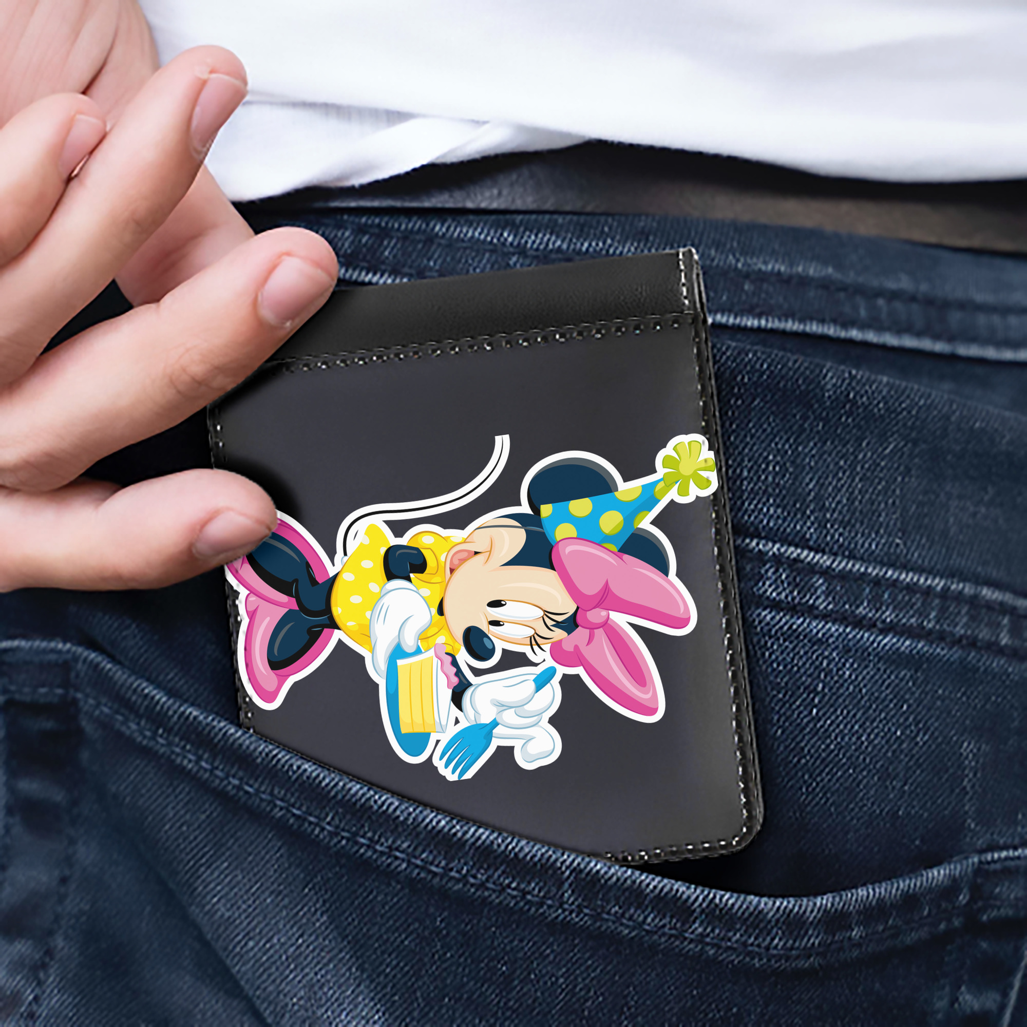 （画像用） ミッキーマウス Mickey Mouse 二つ折り革財布