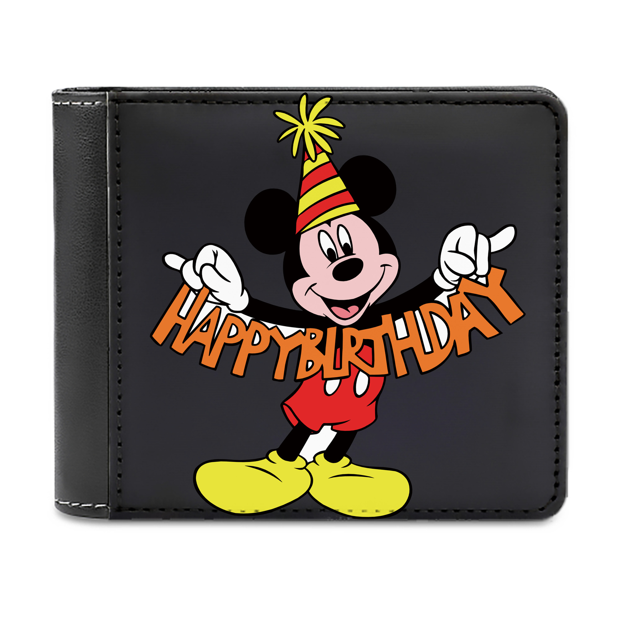 （画像用） ミッキーマウス Mickey Mouse 二つ折り革財布