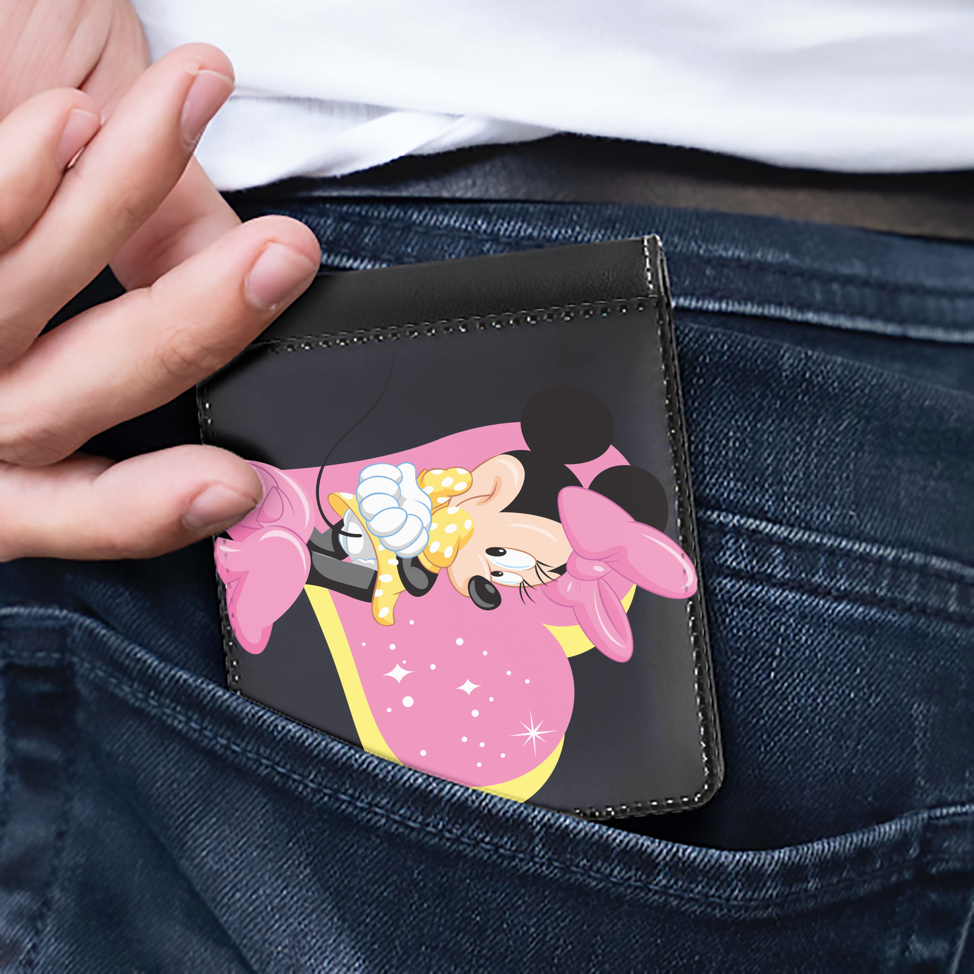 （画像用） ミッキーマウス Mickey Mouse 二つ折り革財布