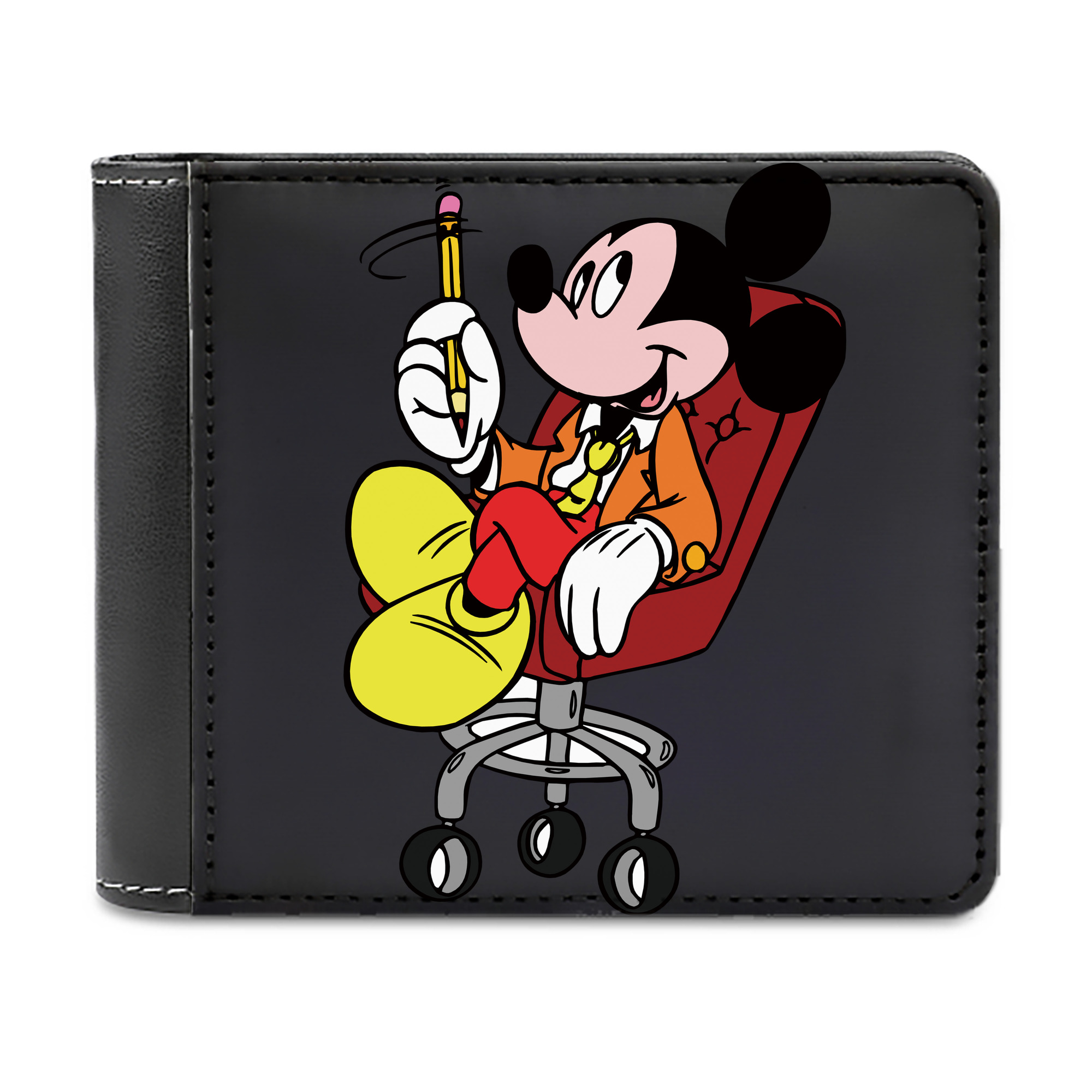 （画像用） ミッキーマウス Mickey Mouse 二つ折り革財布