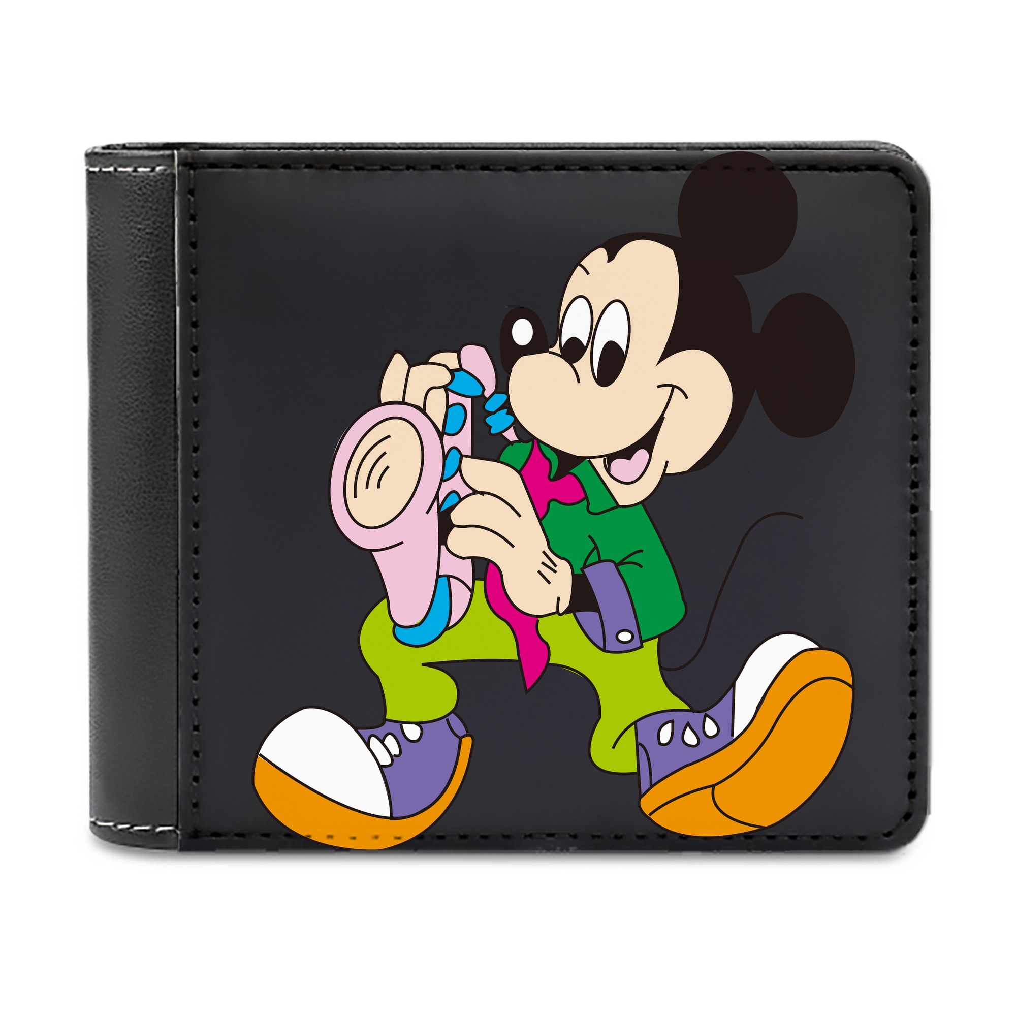 （画像用） ミッキーマウス Mickey Mouse 二つ折り革財布