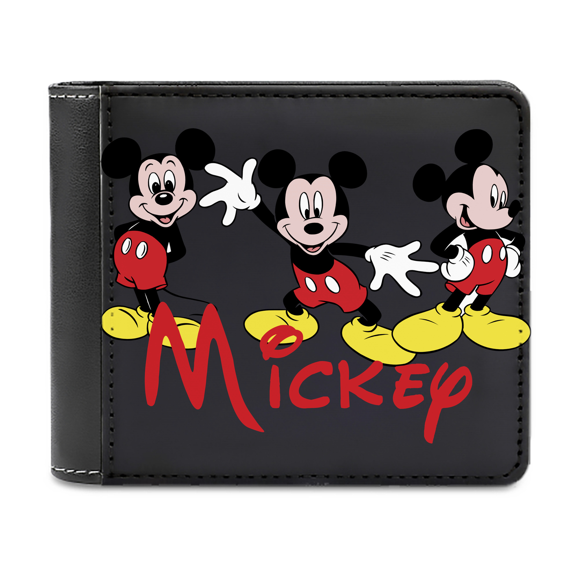 （画像用） ミッキーマウス Mickey Mouse 二つ折り革財布