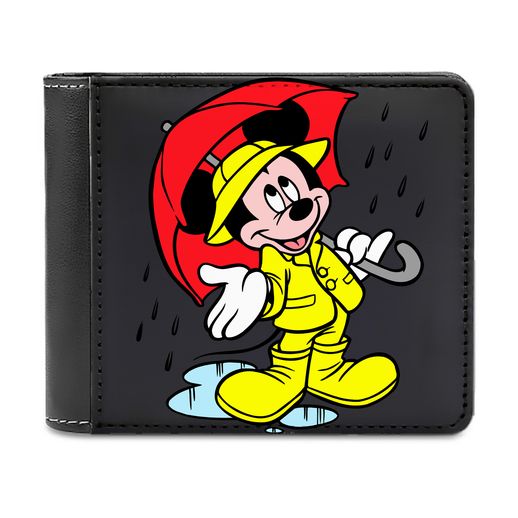 （画像用） ミッキーマウス Mickey Mouse 二つ折り革財布