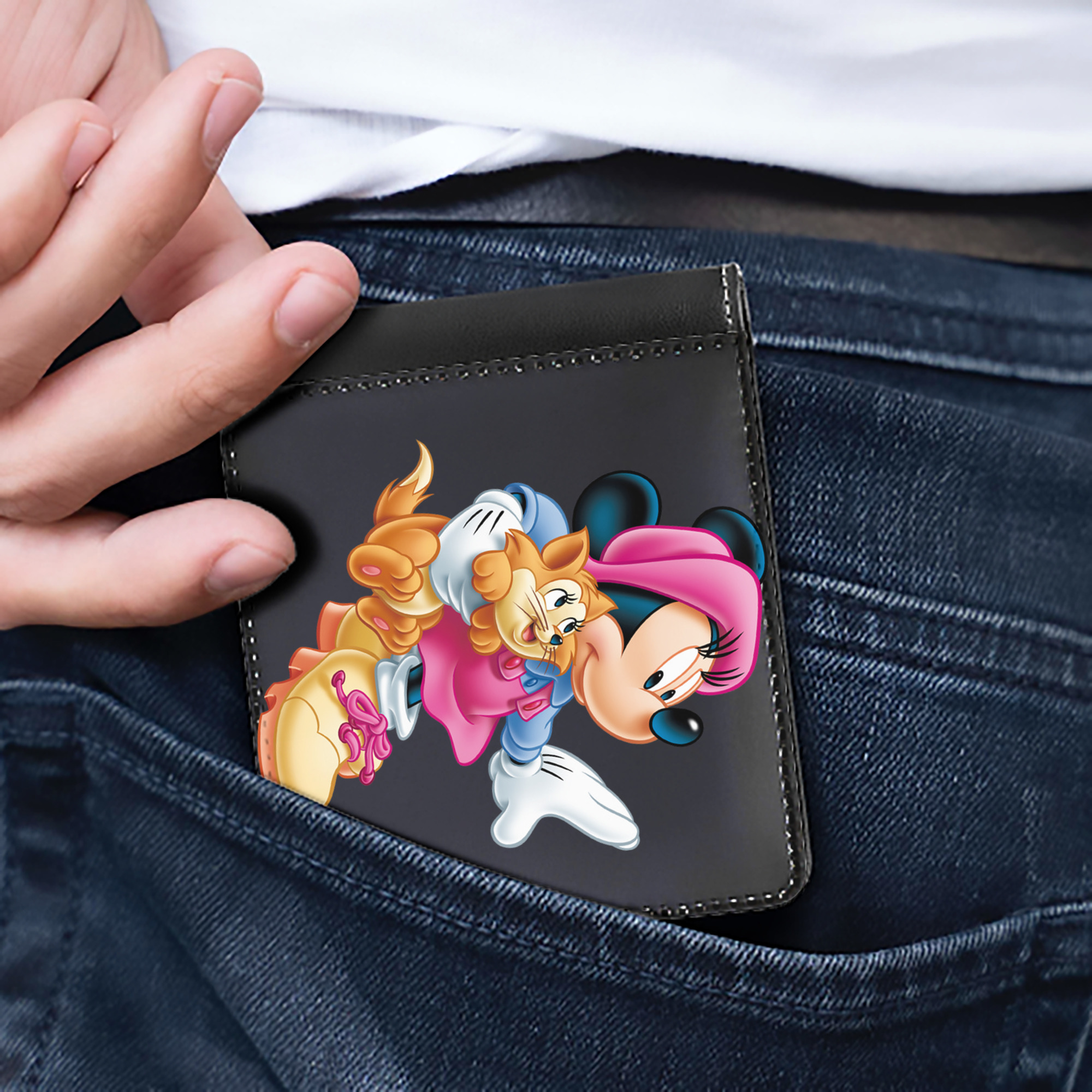 （画像用） ミッキーマウス Mickey Mouse 二つ折り革財布