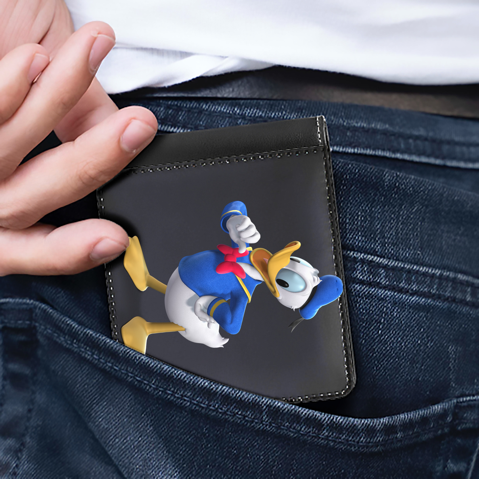 （画像用） ミッキーマウス Mickey Mouse 二つ折り革財布