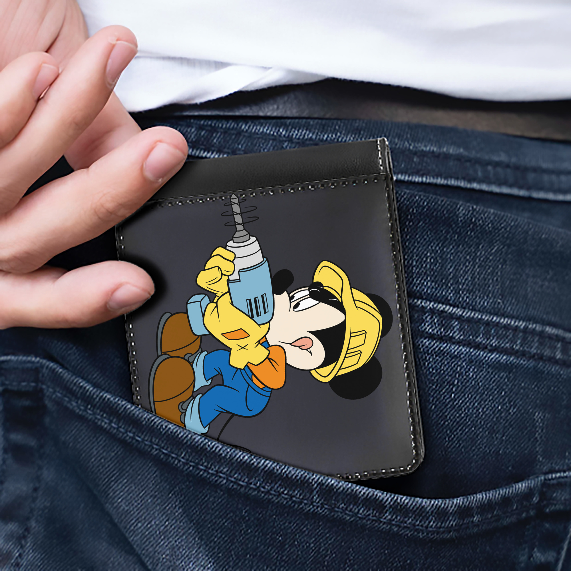 （画像用） ミッキーマウス Mickey Mouse 二つ折り革財布