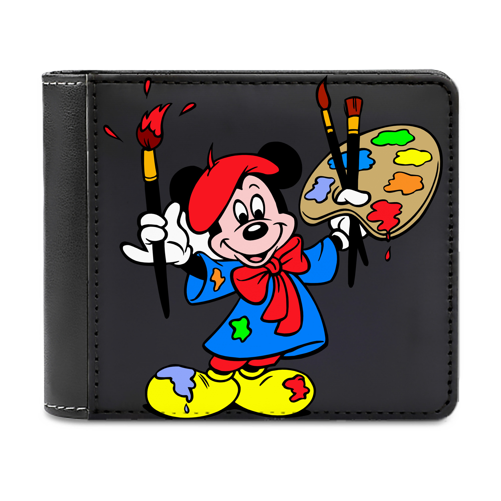 （画像用） ミッキーマウス Mickey Mouse 二つ折り革財布