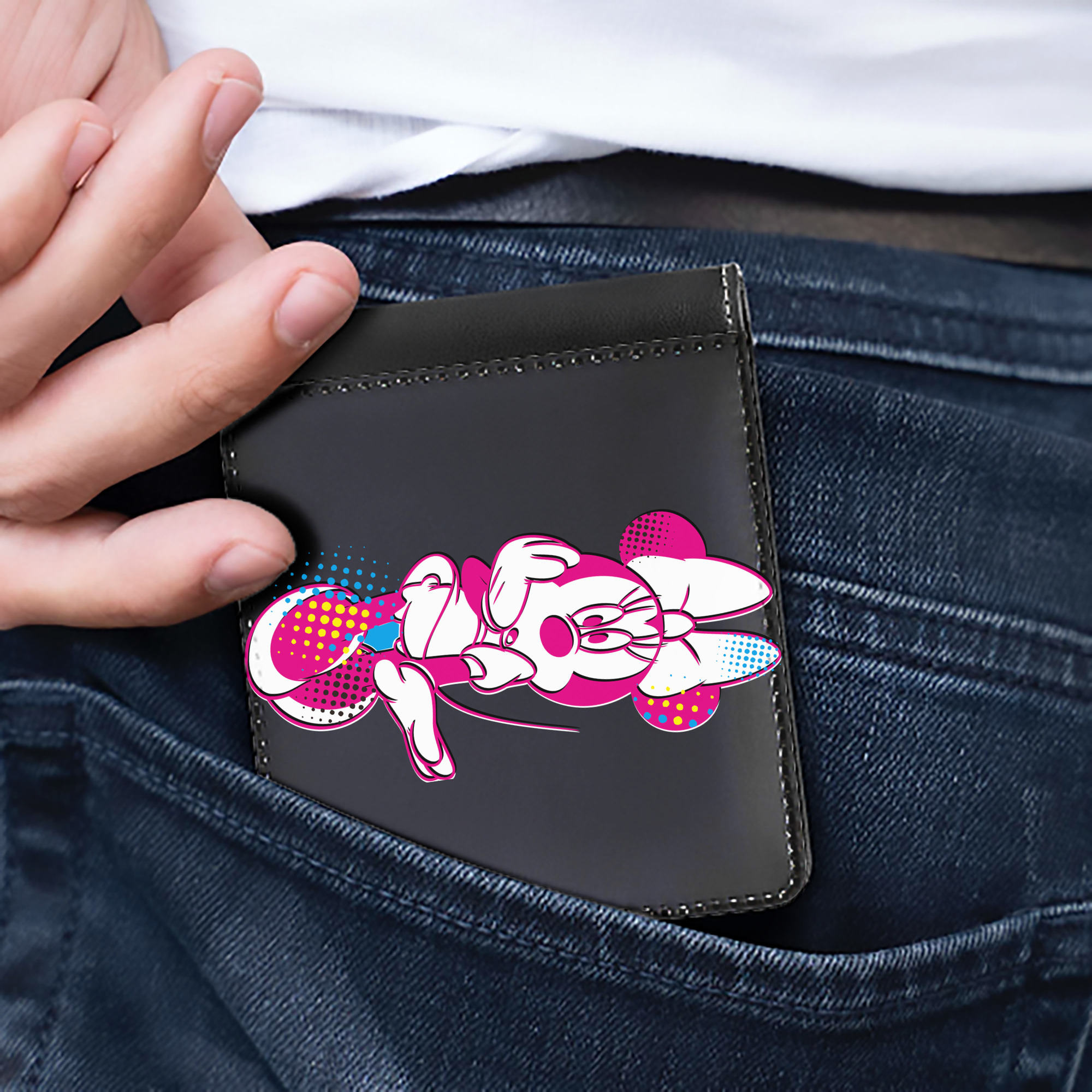 （画像用） ミッキーマウス Mickey Mouse 二つ折り革財布