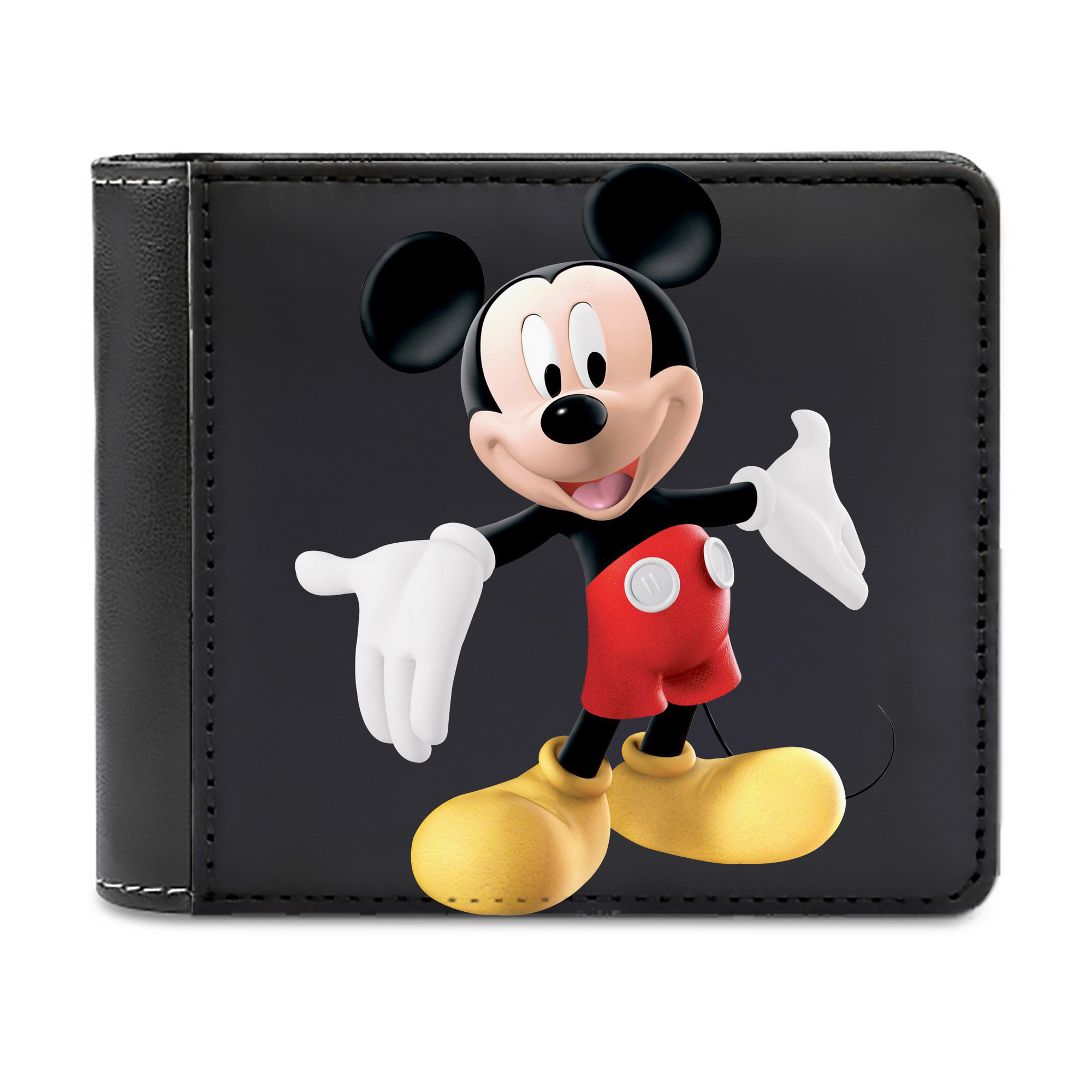 （画像用） ミッキーマウス Mickey Mouse 二つ折り革財布