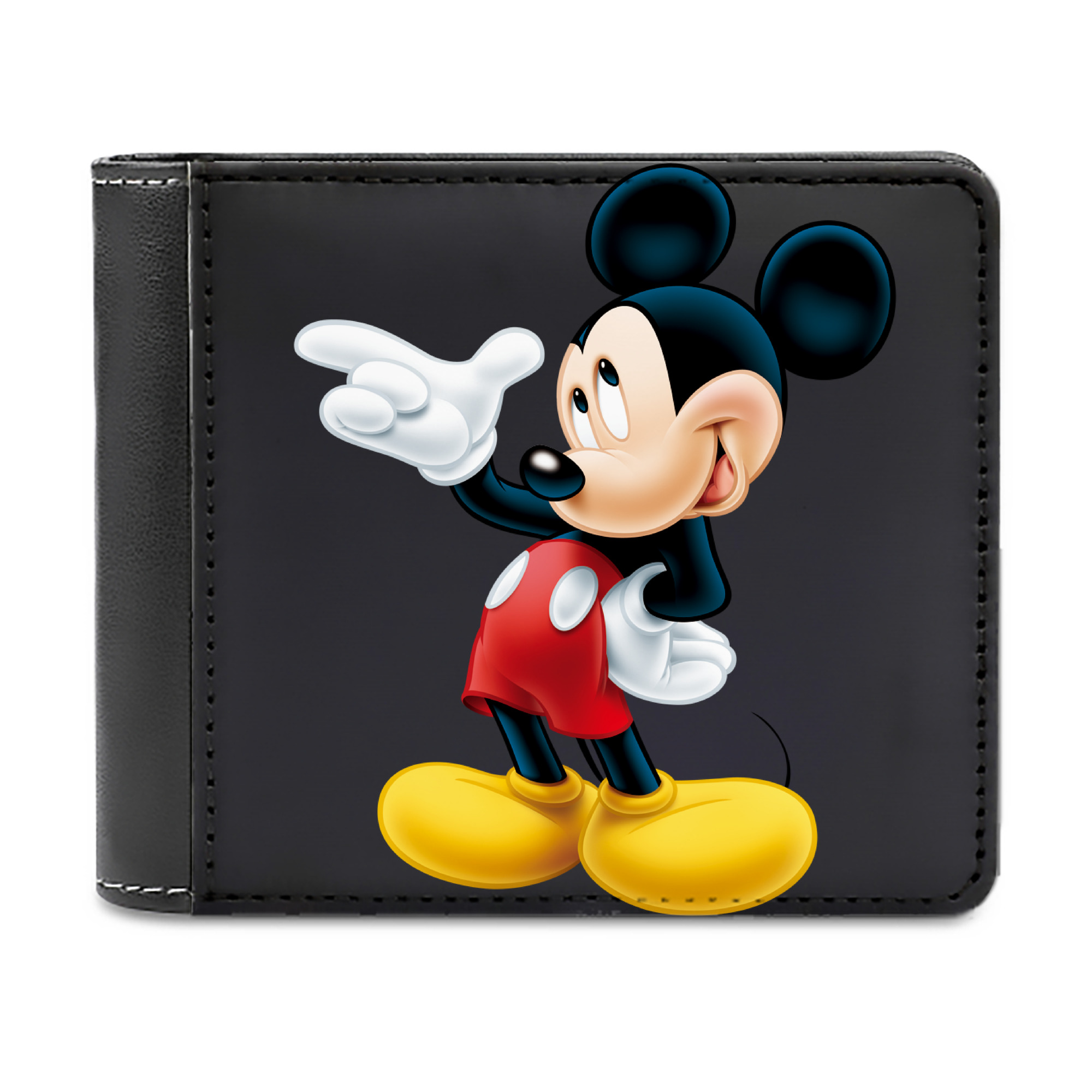 （画像用） ミッキーマウス Mickey Mouse 二つ折り革財布