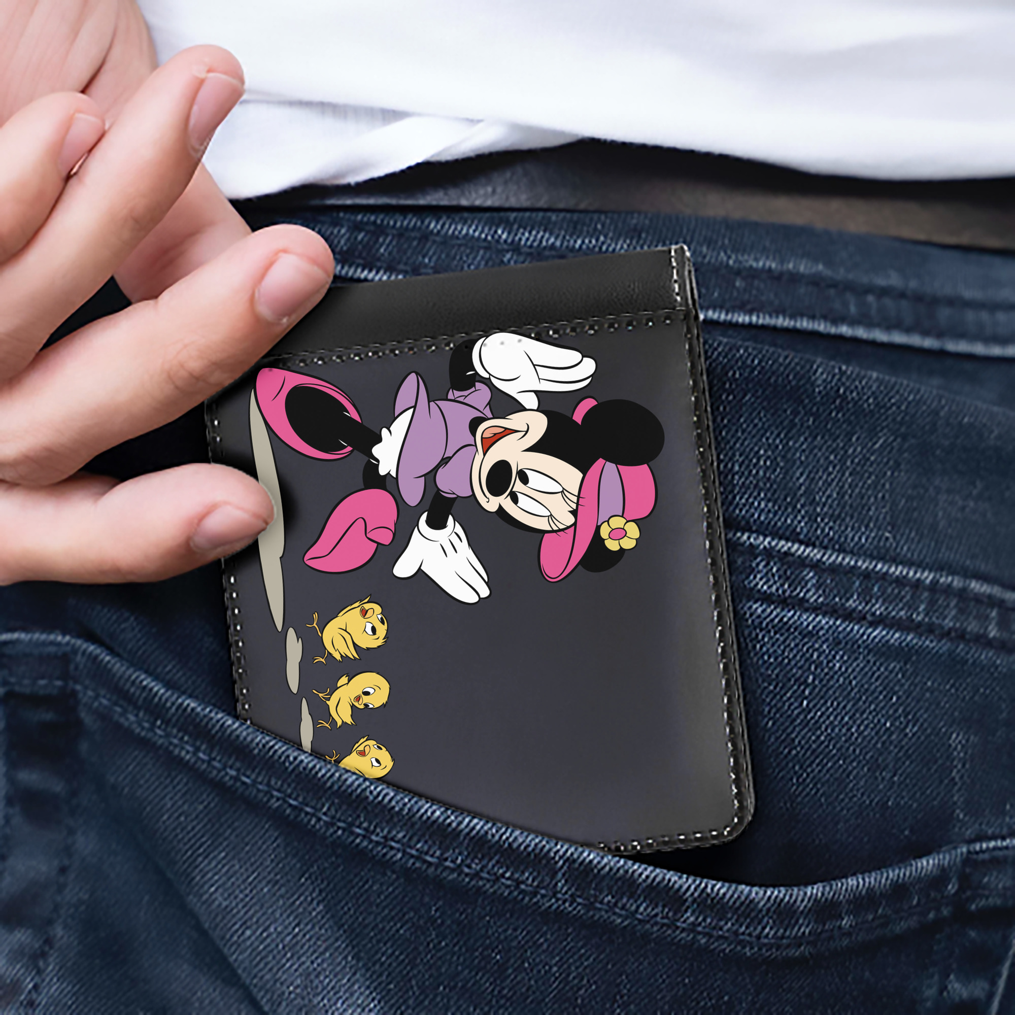 （画像用） ミッキーマウス Mickey Mouse 二つ折り革財布