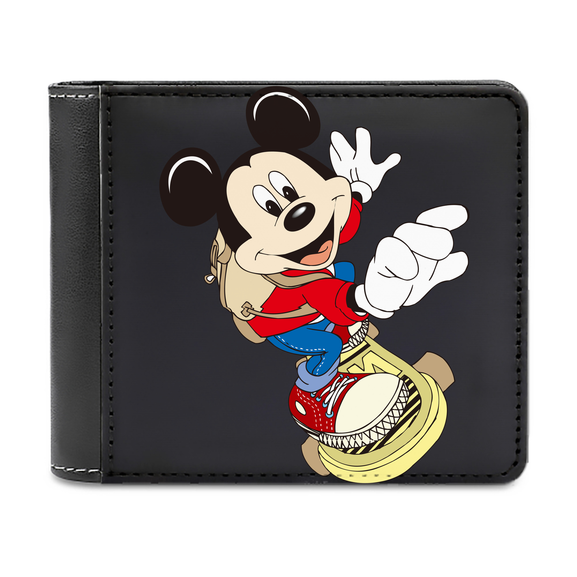 （画像用） ミッキーマウス Mickey Mouse 二つ折り革財布