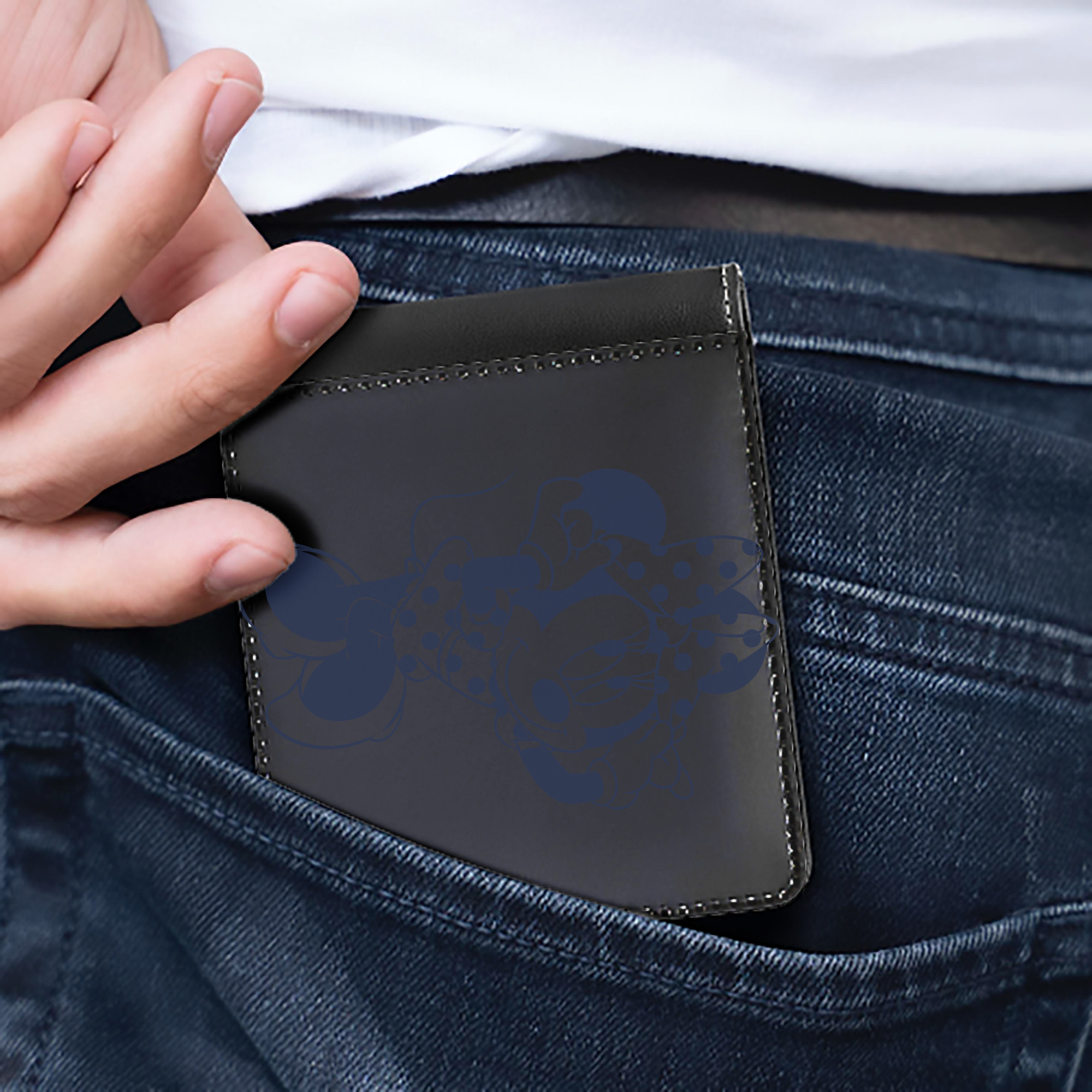 （画像用） ミッキーマウス Mickey Mouse 二つ折り革財布
