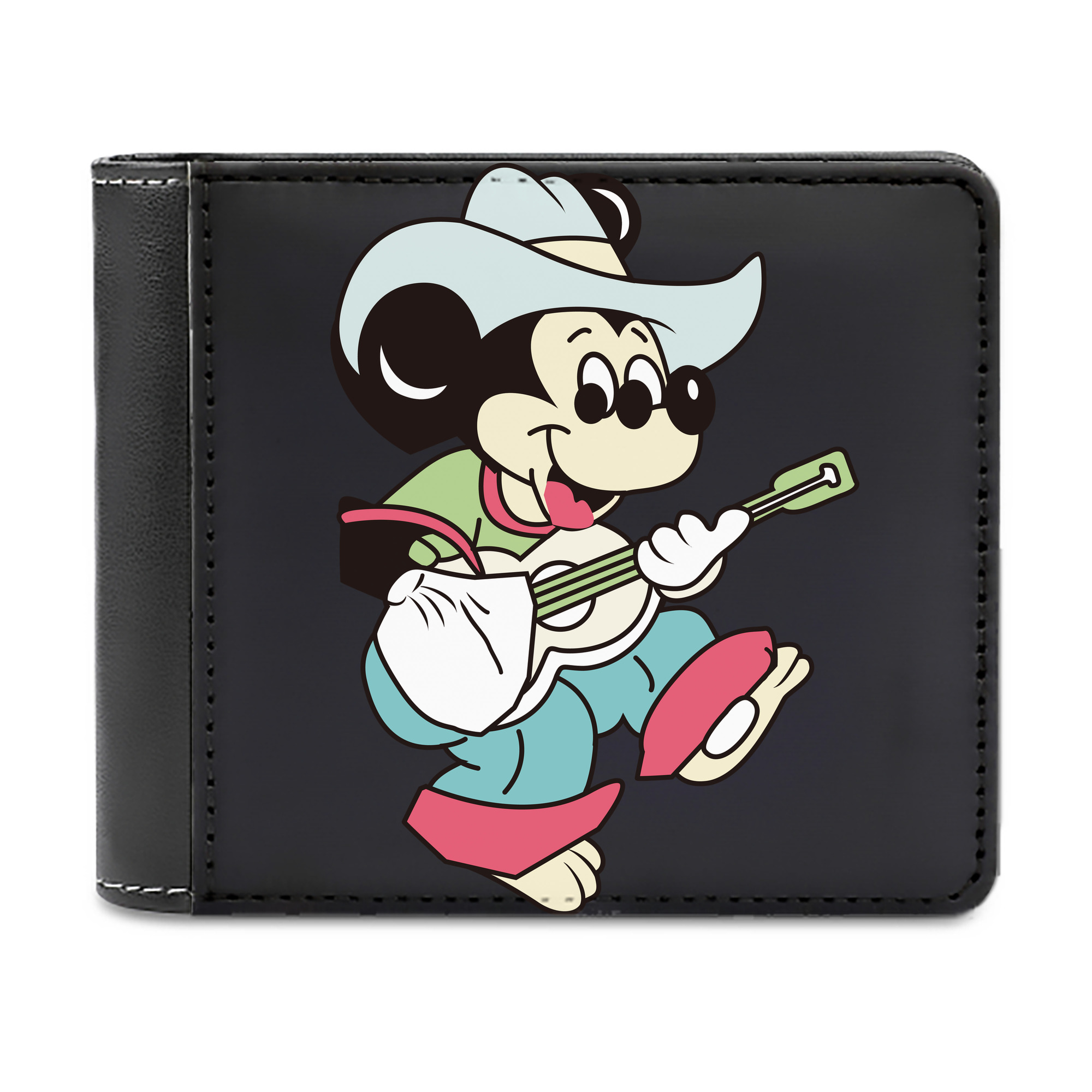 （画像用） ミッキーマウス Mickey Mouse 二つ折り革財布