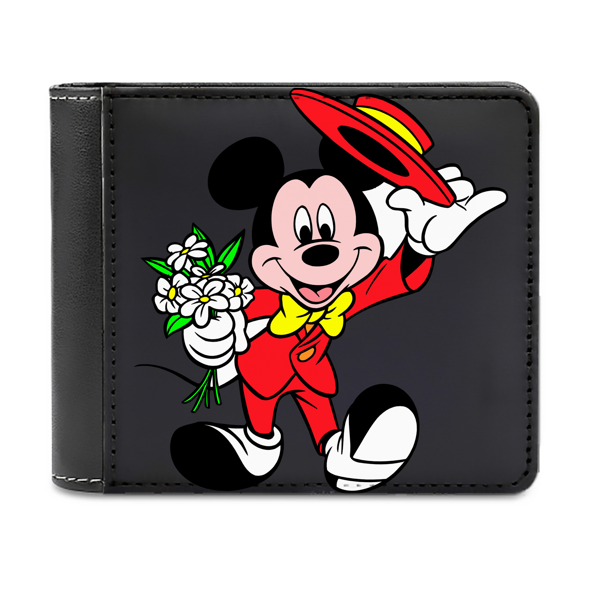 （画像用） ミッキーマウス Mickey Mouse 二つ折り革財布