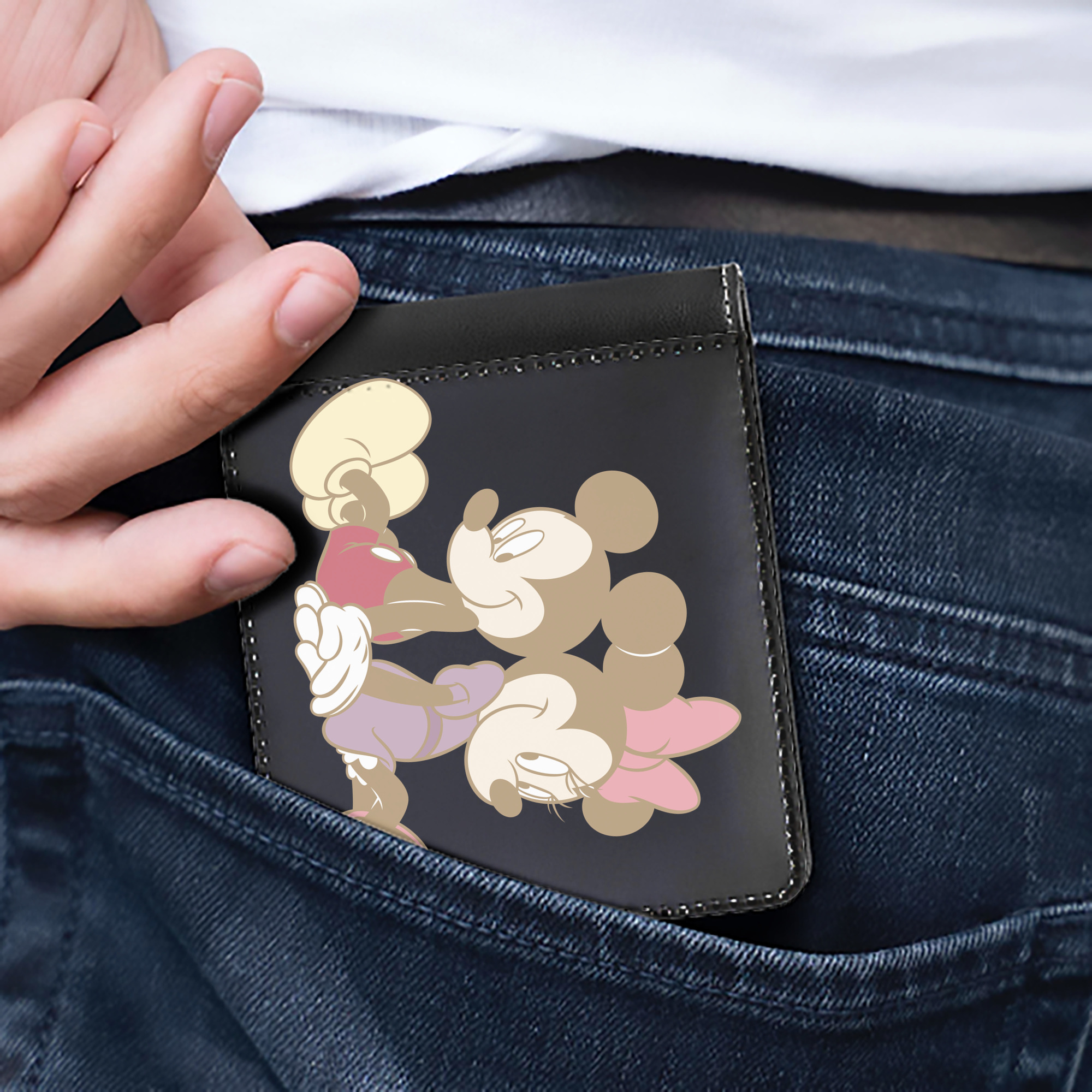 （画像用） ミッキーマウス Mickey Mouse 二つ折り革財布