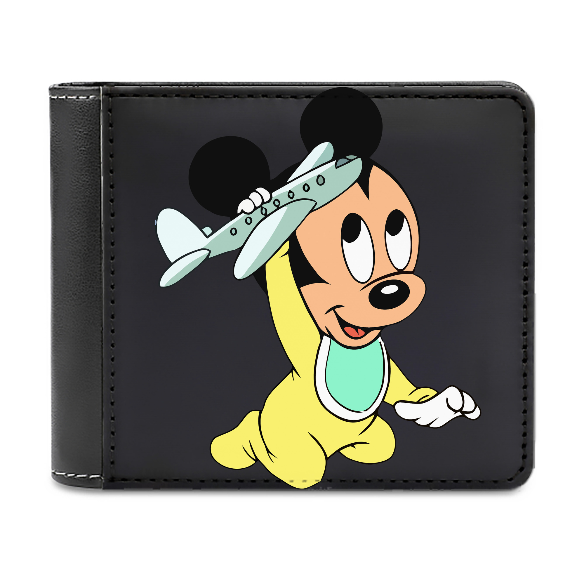 （画像用） ミッキーマウス Mickey Mouse 二つ折り革財布