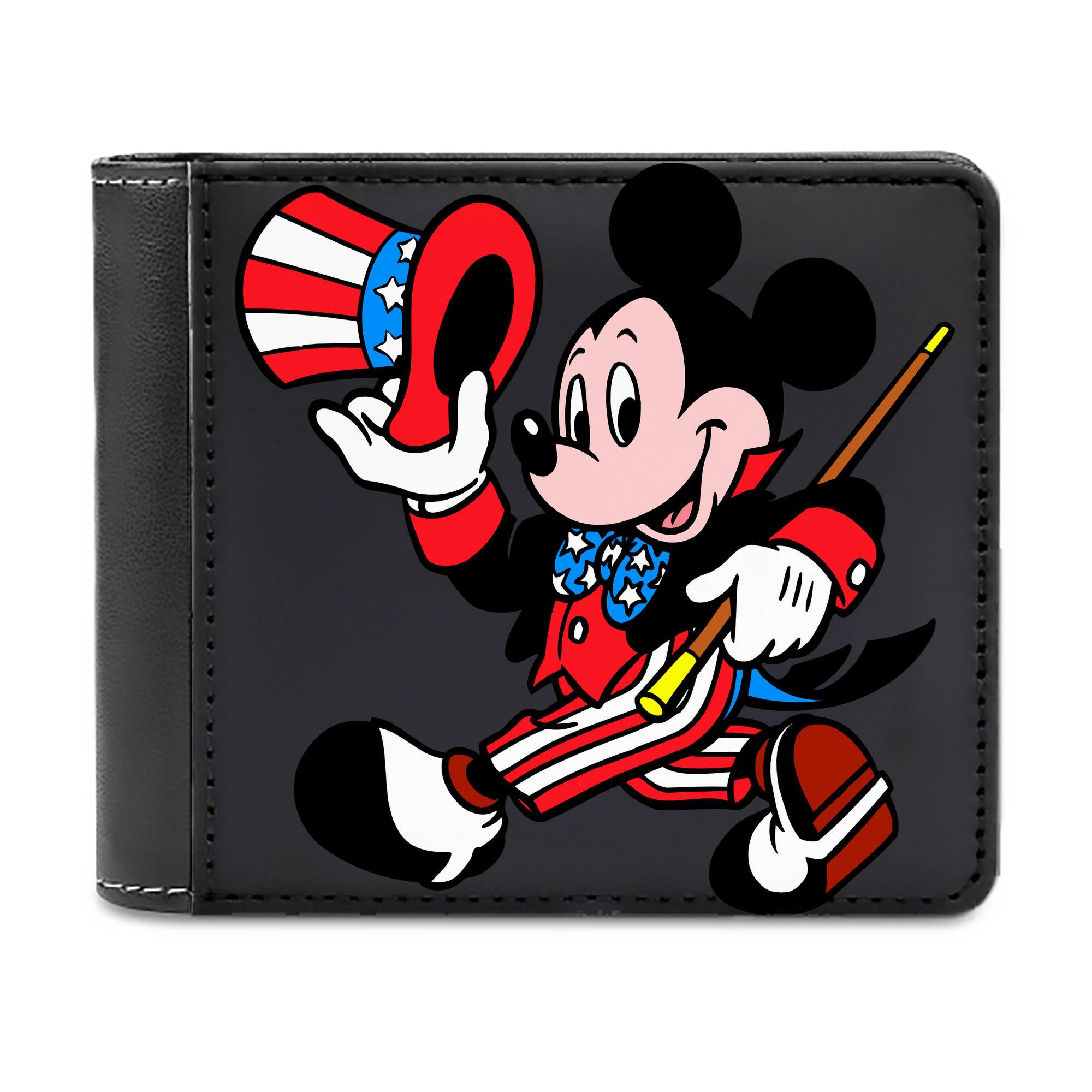 （画像用） ミッキーマウス Mickey Mouse 二つ折り革財布