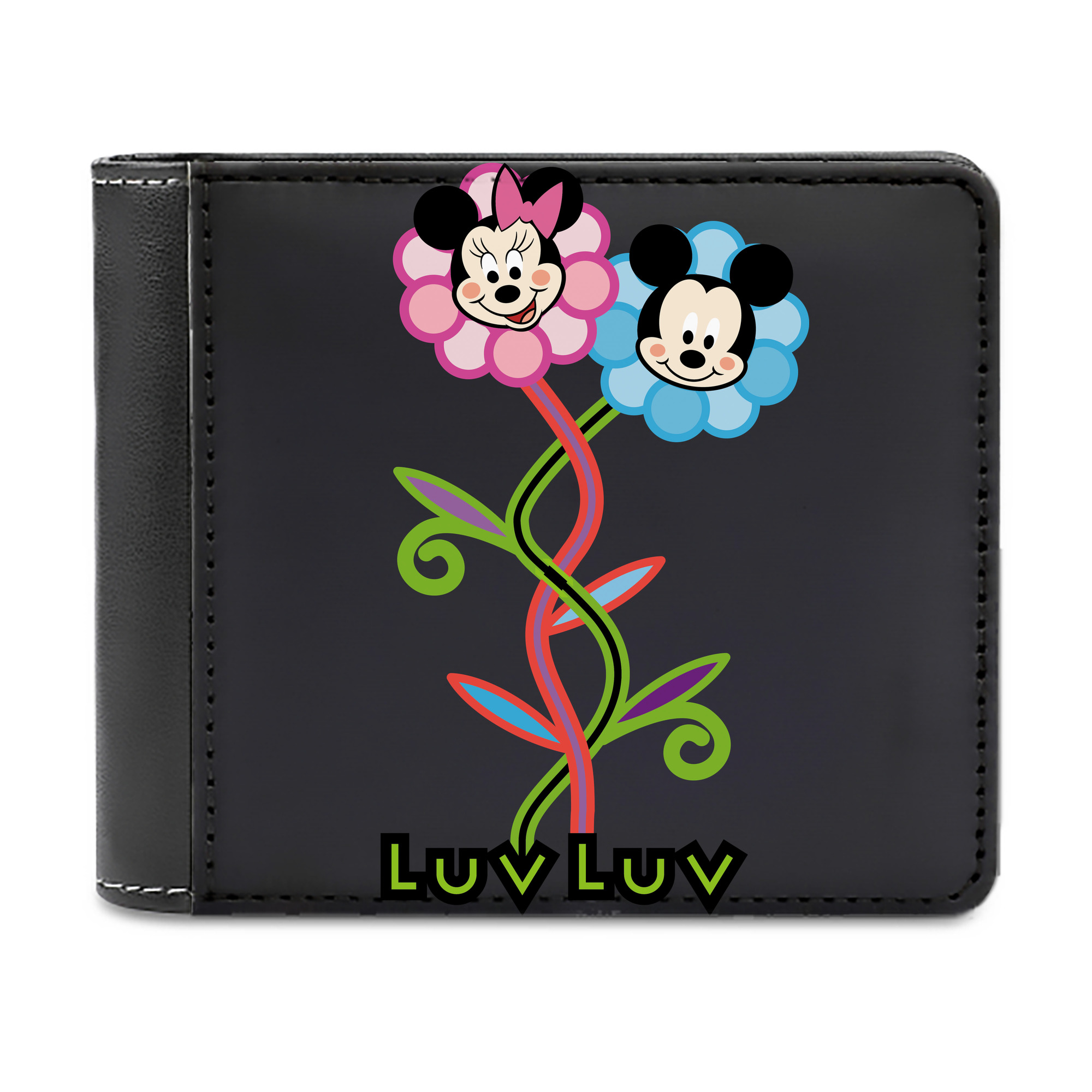 （画像用） ミッキーマウス Mickey Mouse 二つ折り革財布