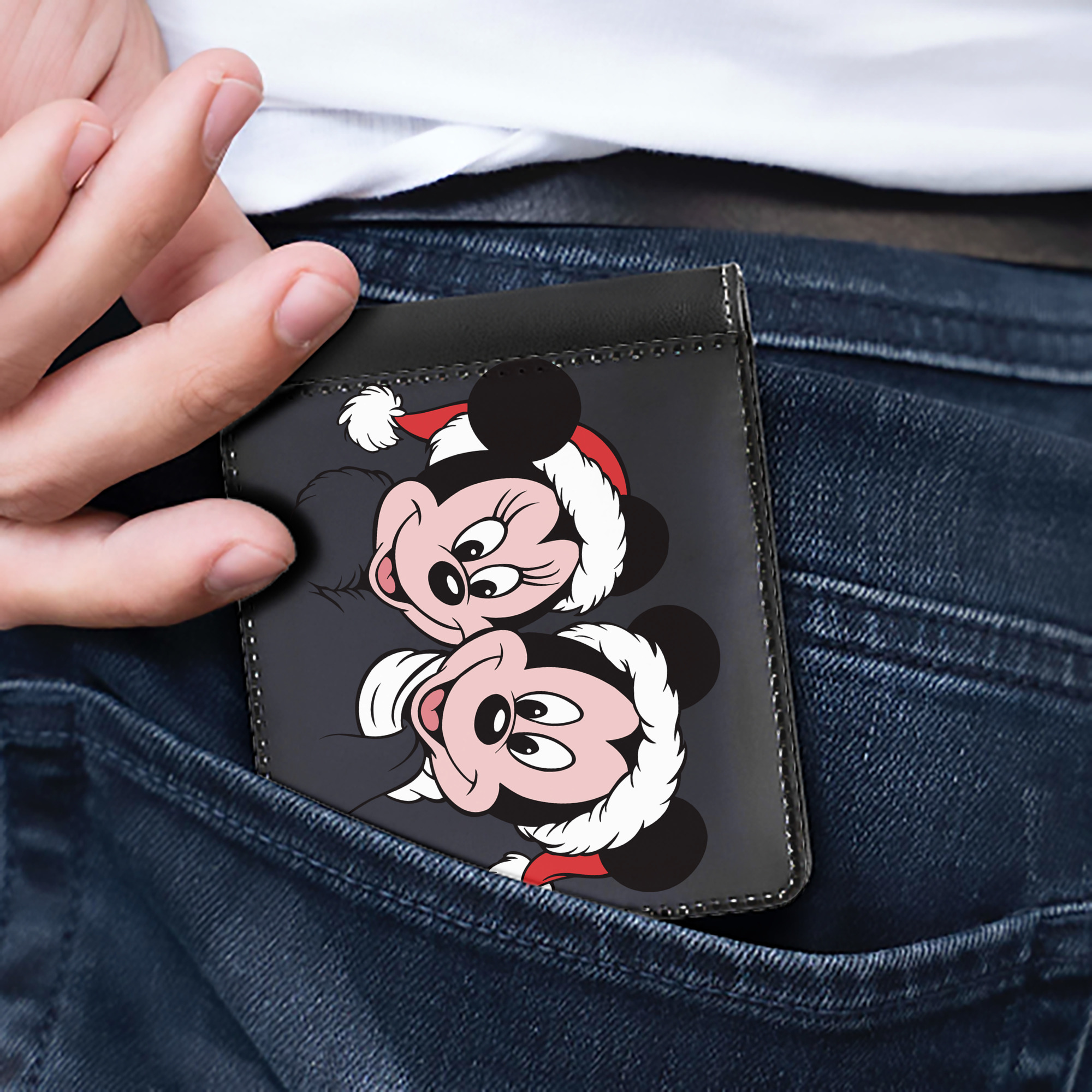 （画像用） ミッキーマウス Mickey Mouse 二つ折り革財布