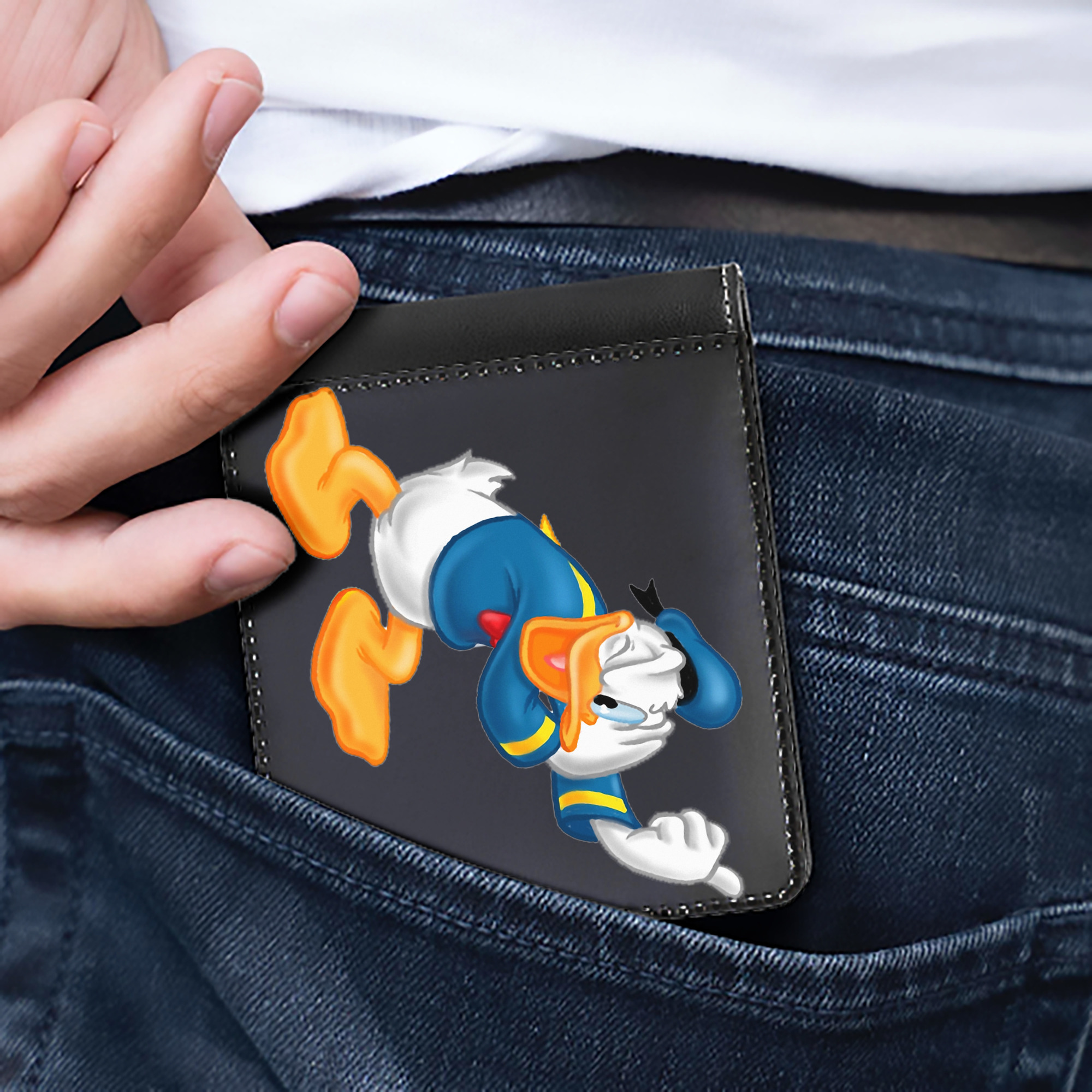 （画像用） ミッキーマウス Mickey Mouse 二つ折り革財布