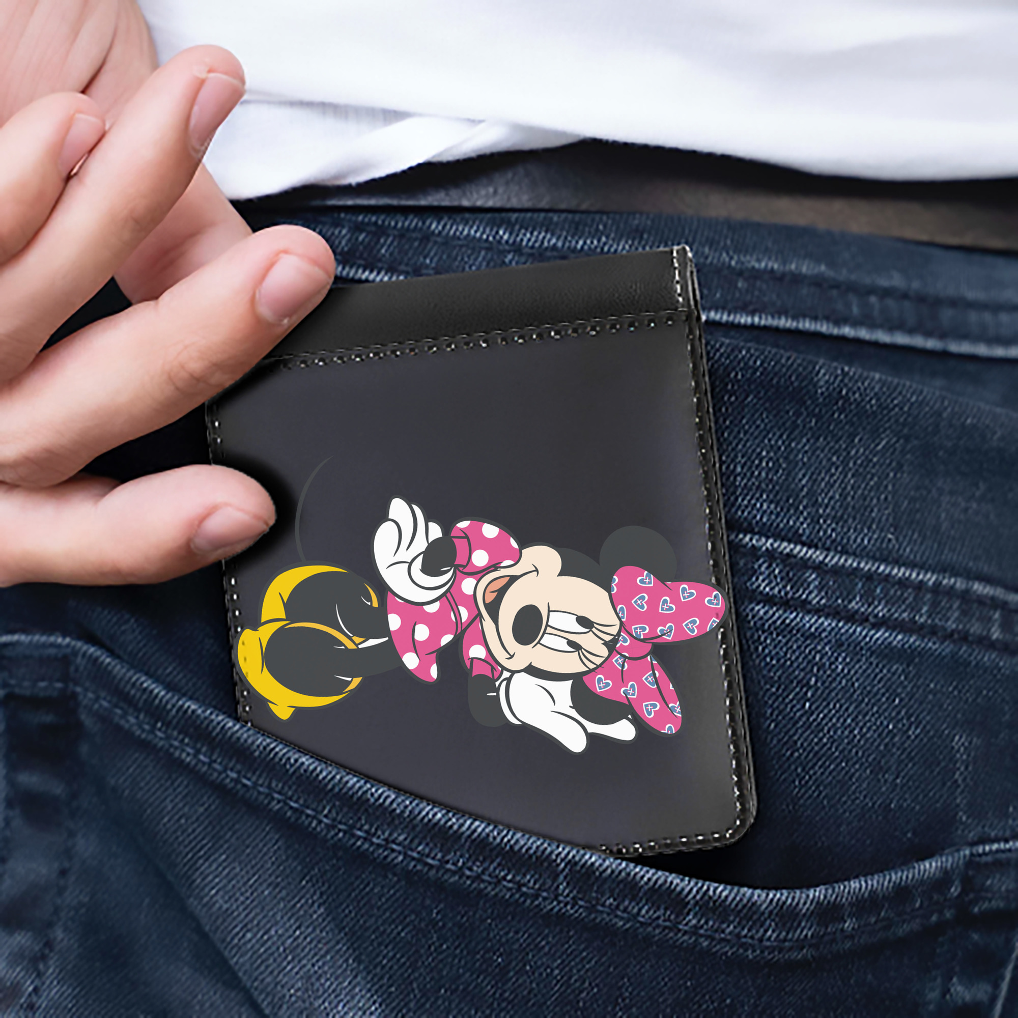 （画像用） ミッキーマウス Mickey Mouse 二つ折り革財布