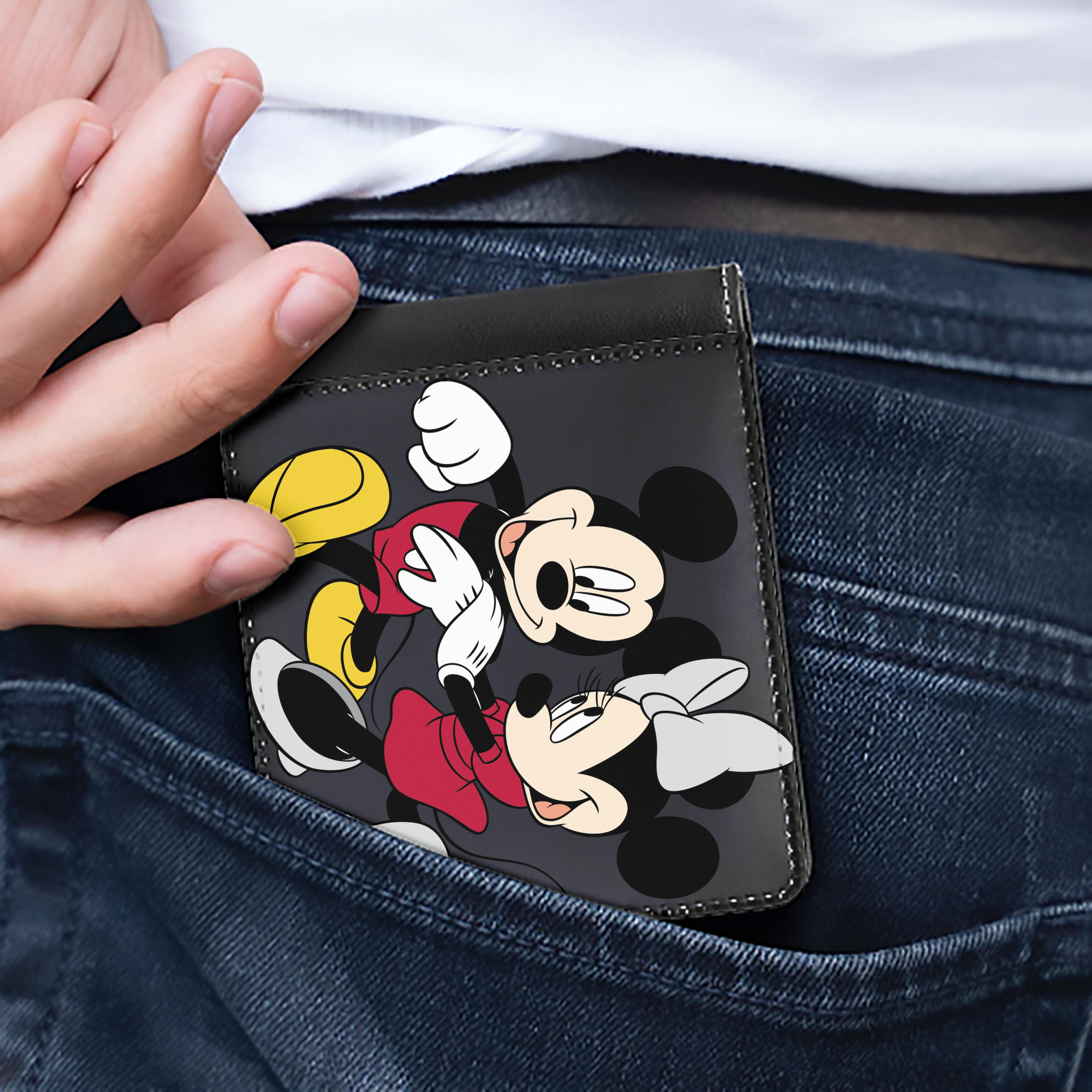 （画像用） ミッキーマウス Mickey Mouse 二つ折り革財布