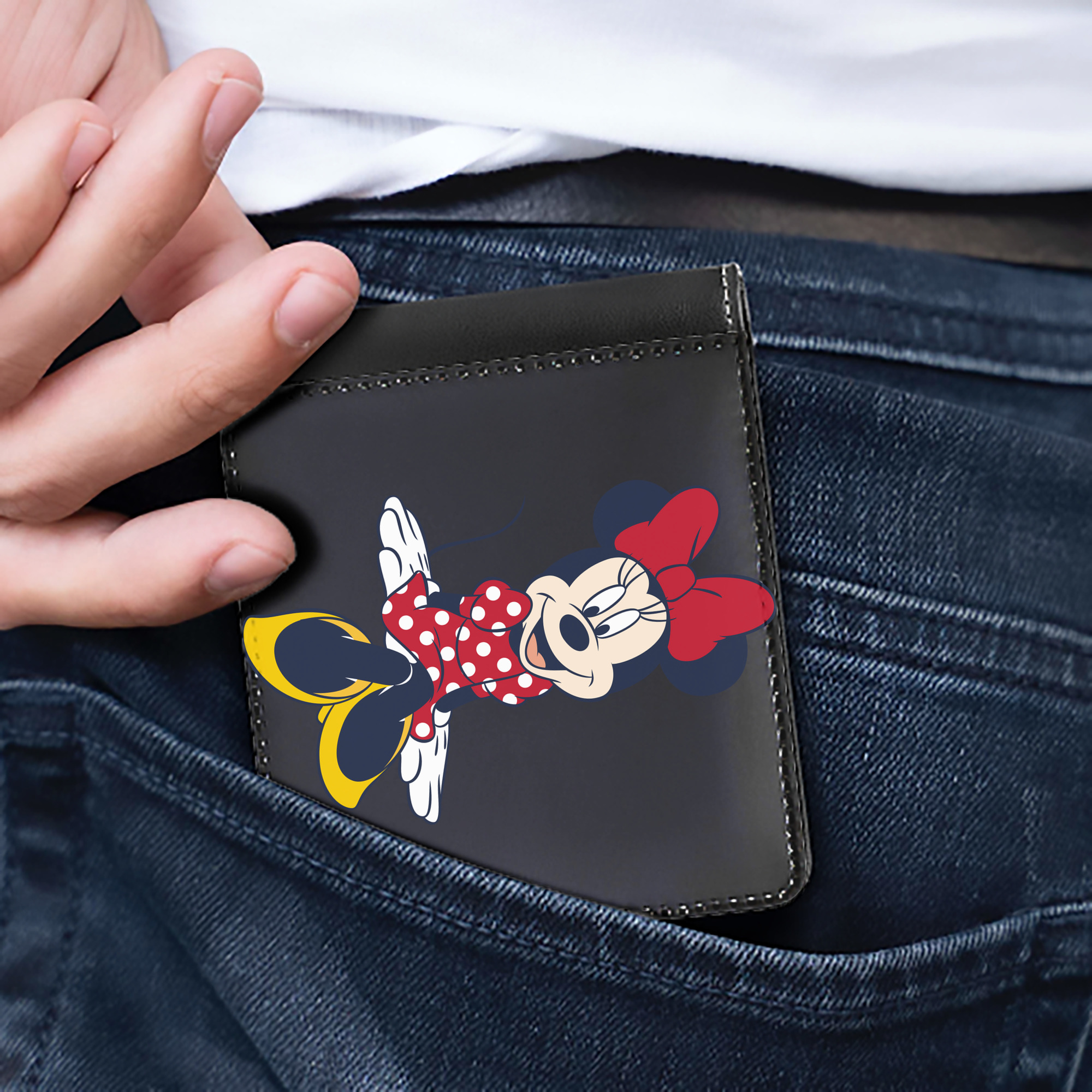 （画像用） ミッキーマウス Mickey Mouse 二つ折り革財布