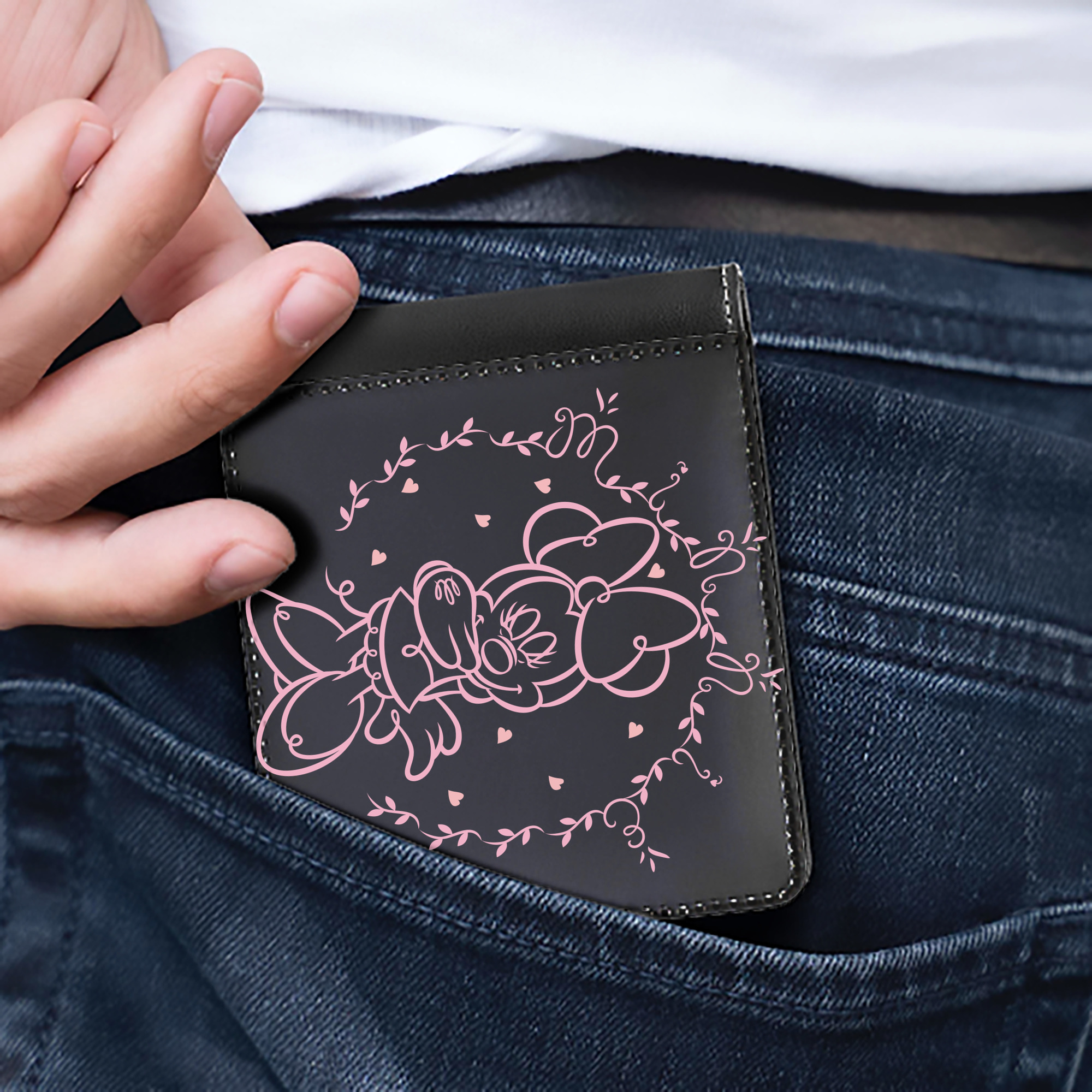 （画像用） ミッキーマウス Mickey Mouse 二つ折り革財布