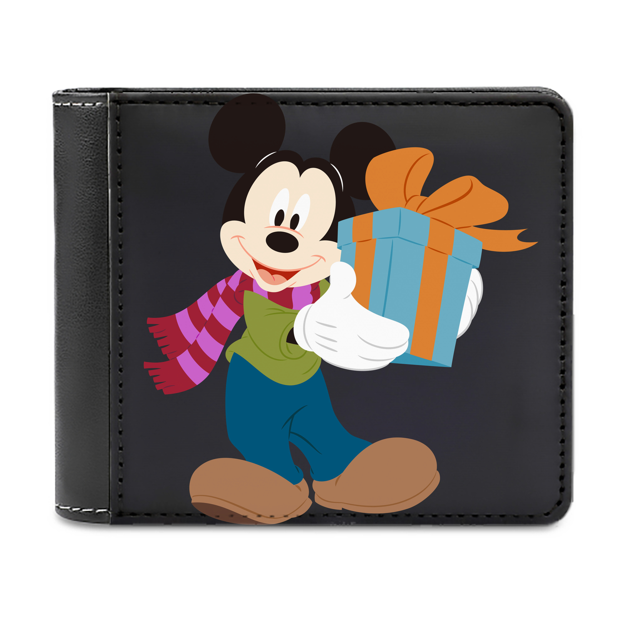 （画像用） ミッキーマウス Mickey Mouse 二つ折り革財布