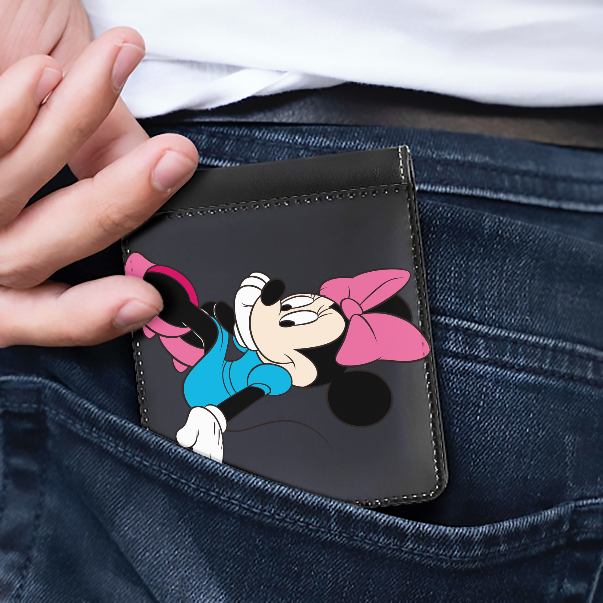 （画像用） ミッキーマウス Mickey Mouse 二つ折り革財布