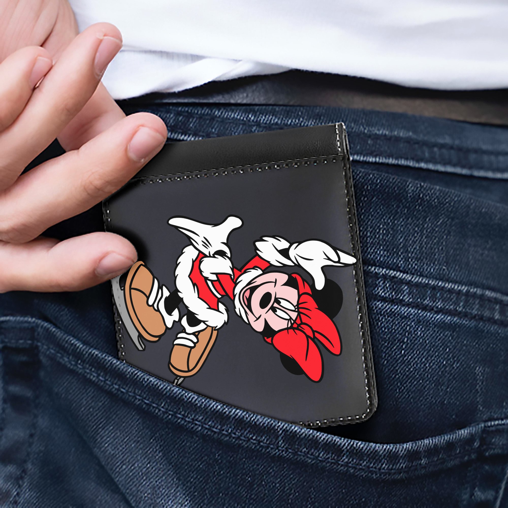 （画像用） ミッキーマウス Mickey Mouse 二つ折り革財布