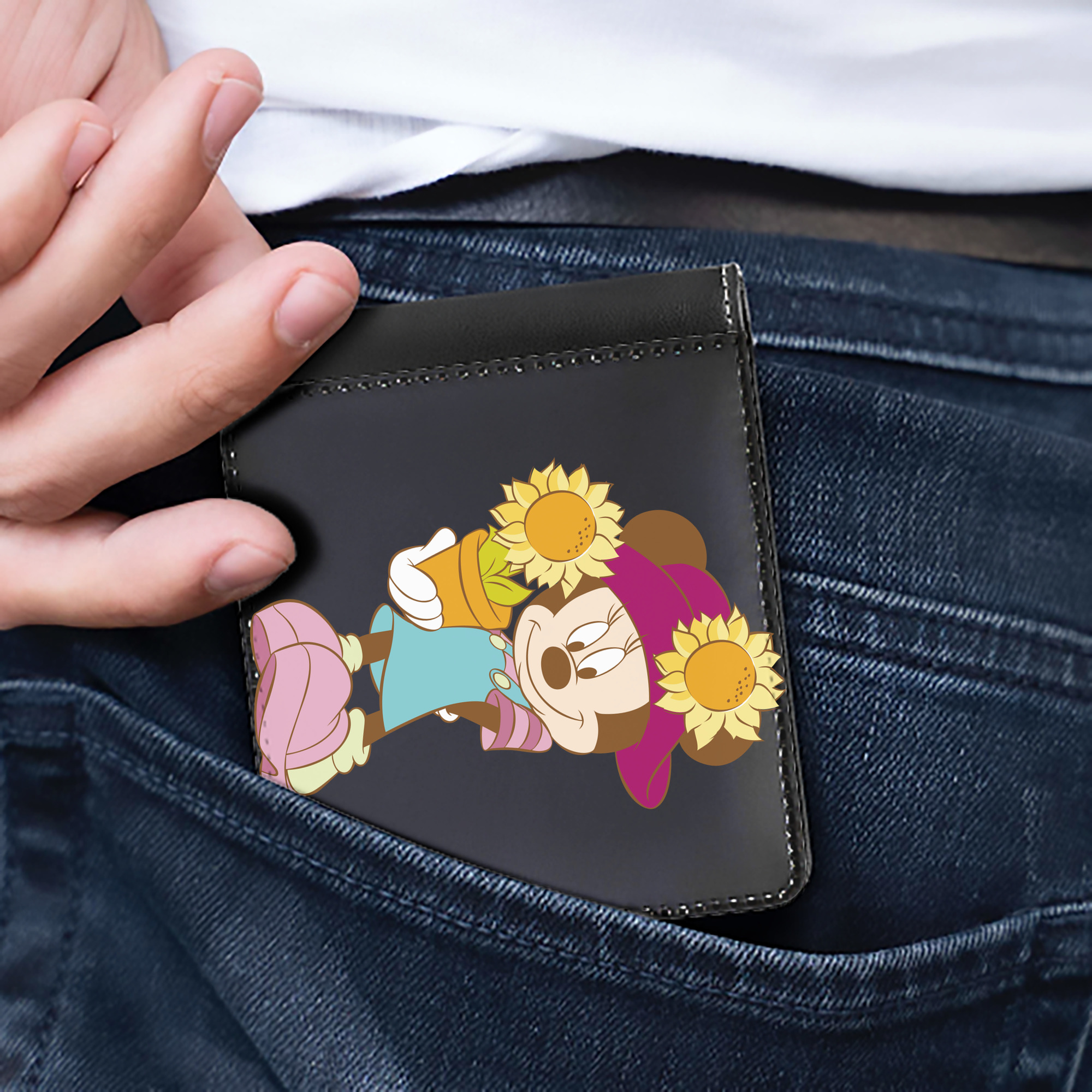 （画像用） ミッキーマウス Mickey Mouse 二つ折り革財布