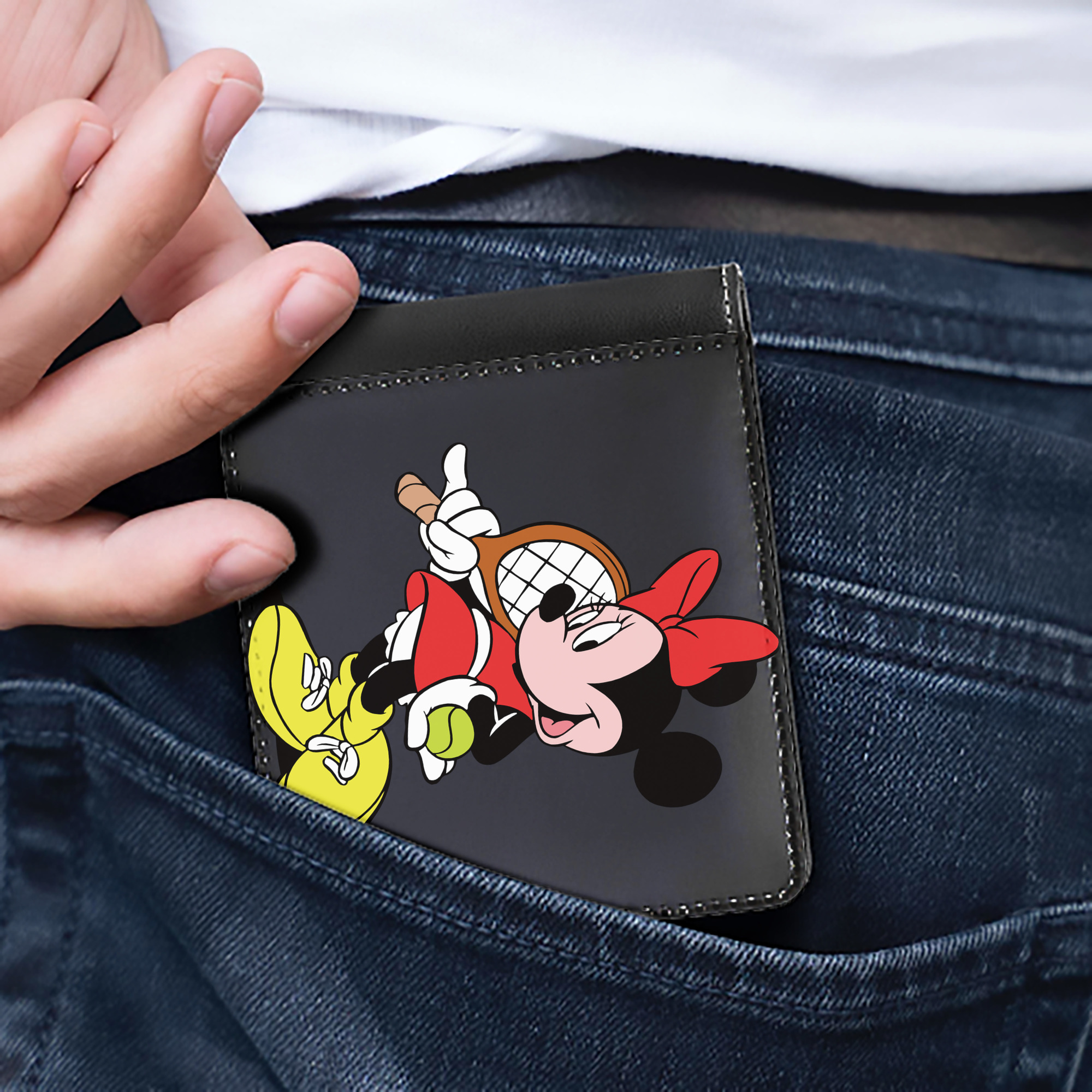 （画像用） ミッキーマウス Mickey Mouse 二つ折り革財布