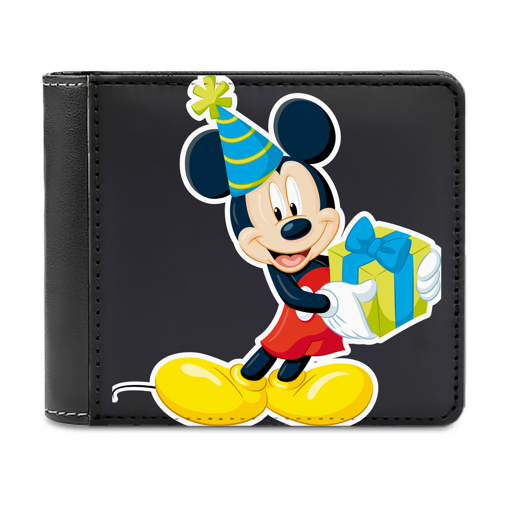 （画像用） ミッキーマウス Mickey Mouse 二つ折り革財布
