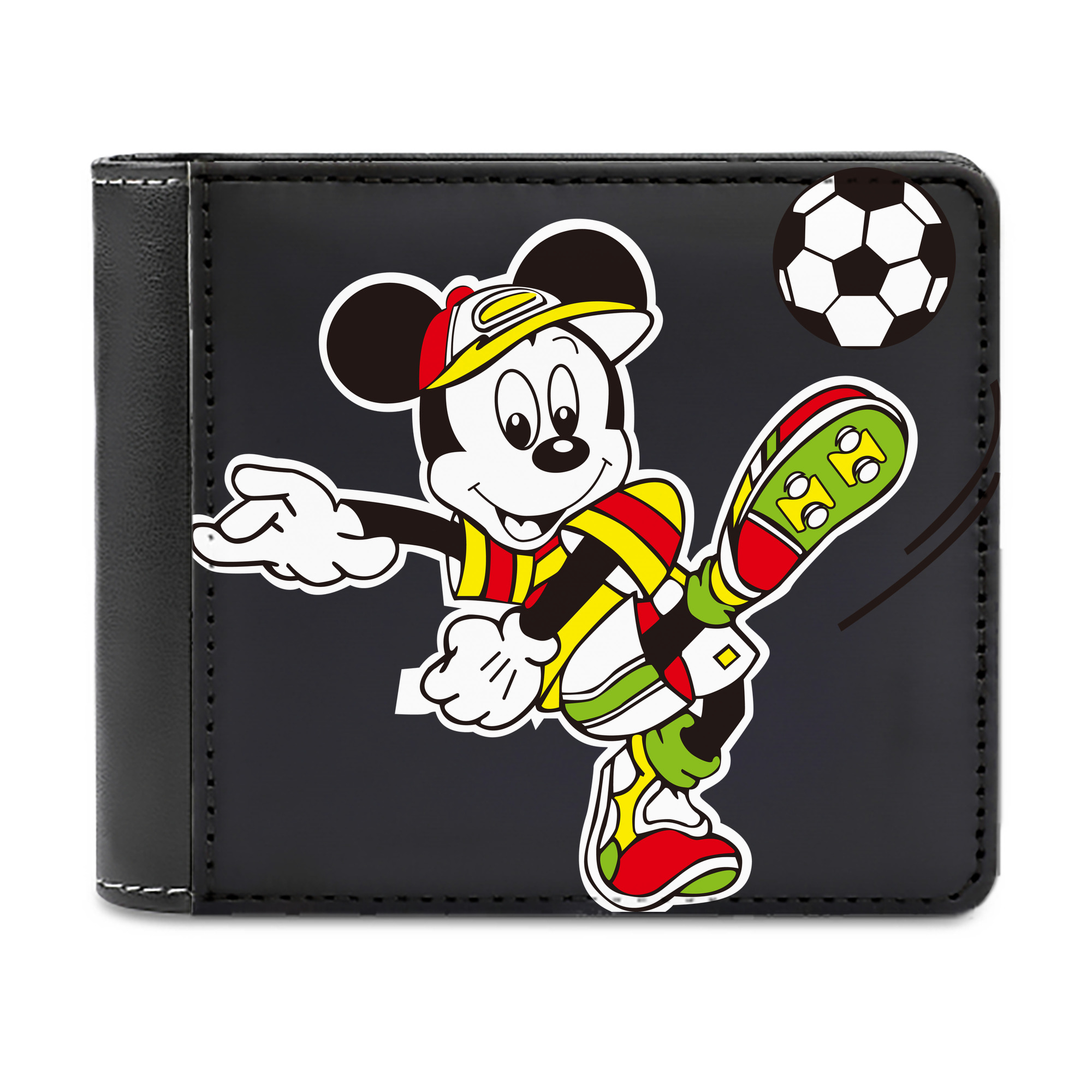 （画像用） ミッキーマウス Mickey Mouse 二つ折り革財布
