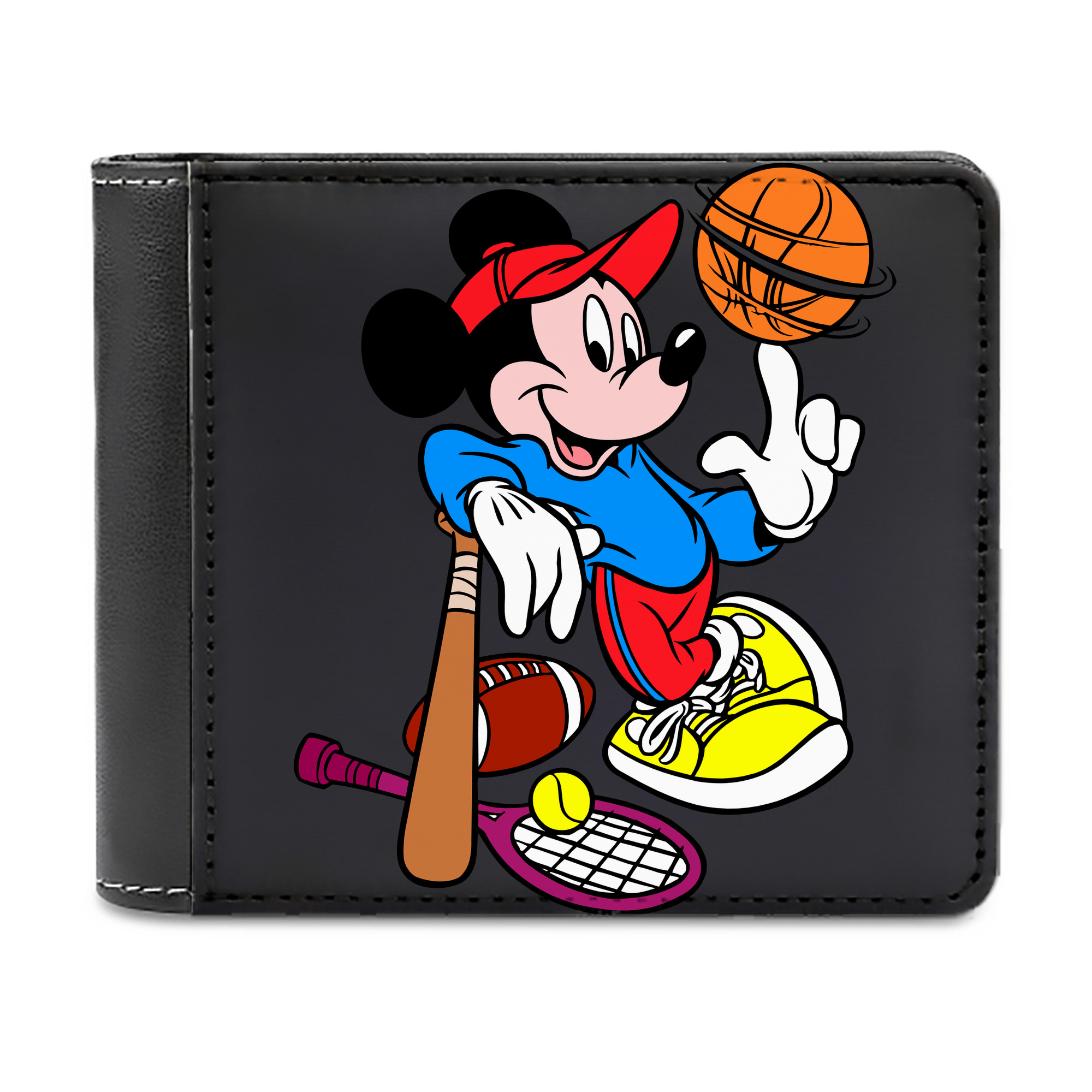 （画像用） ミッキーマウス Mickey Mouse 二つ折り革財布