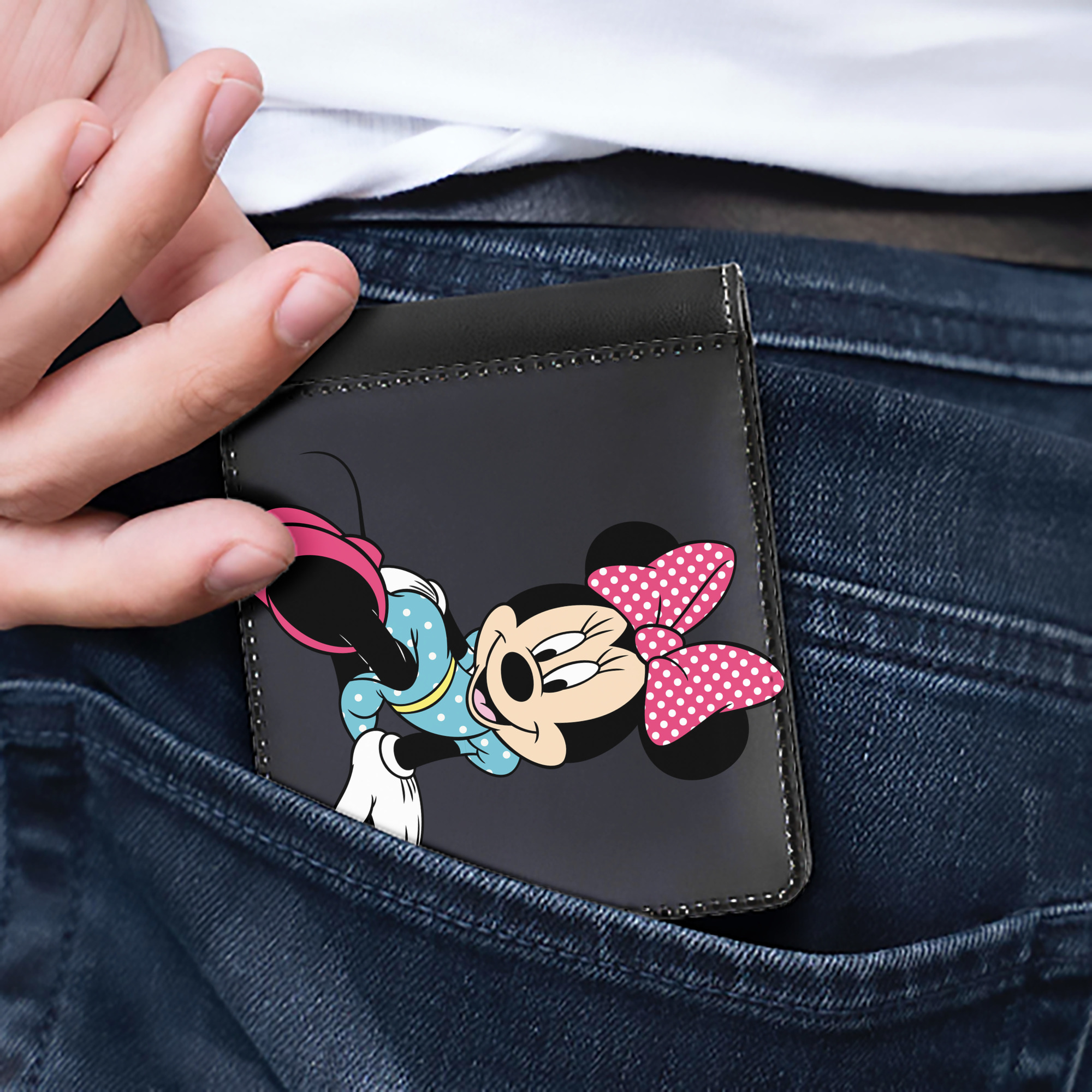 （画像用） ミッキーマウス Mickey Mouse 二つ折り革財布