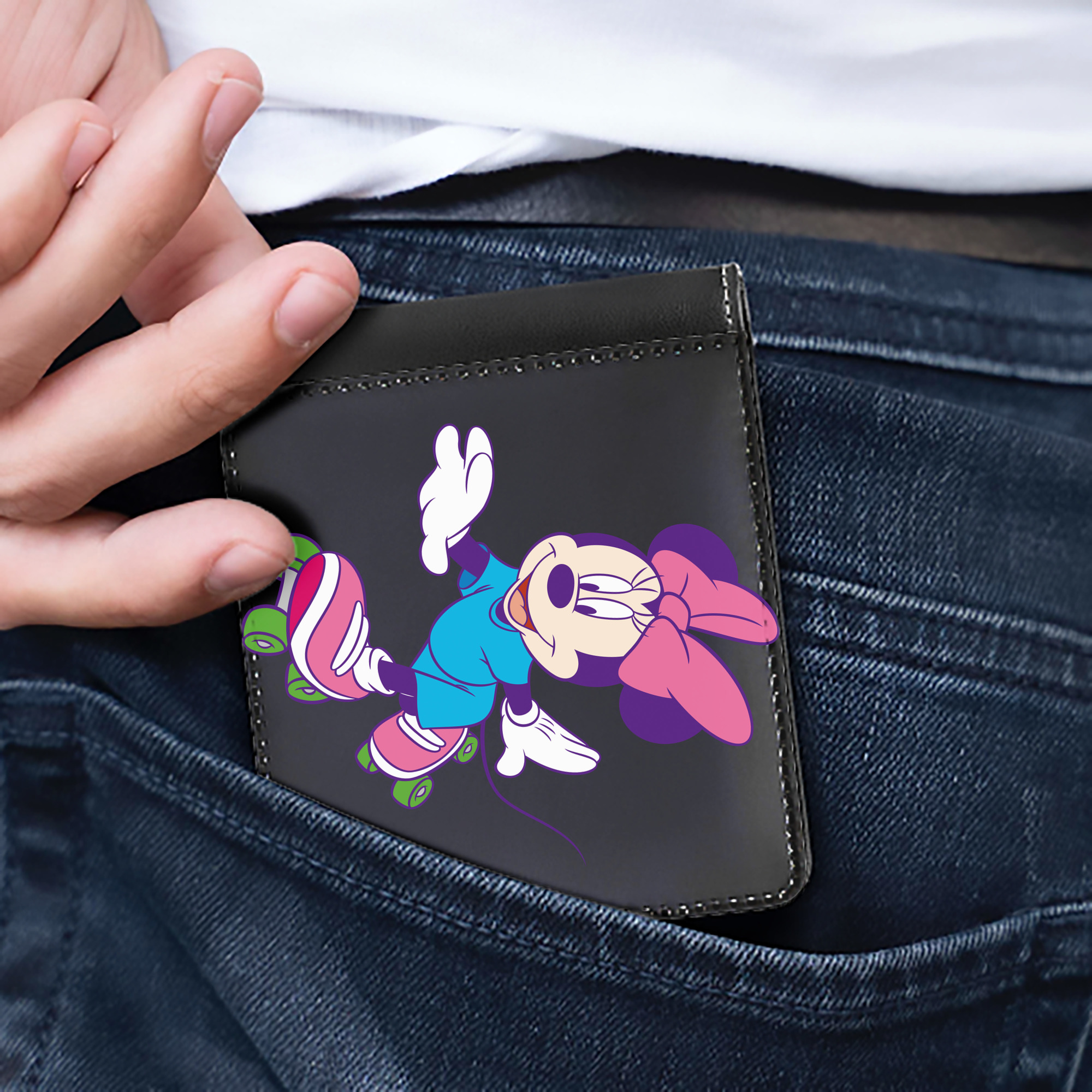 （画像用） ミッキーマウス Mickey Mouse 二つ折り革財布