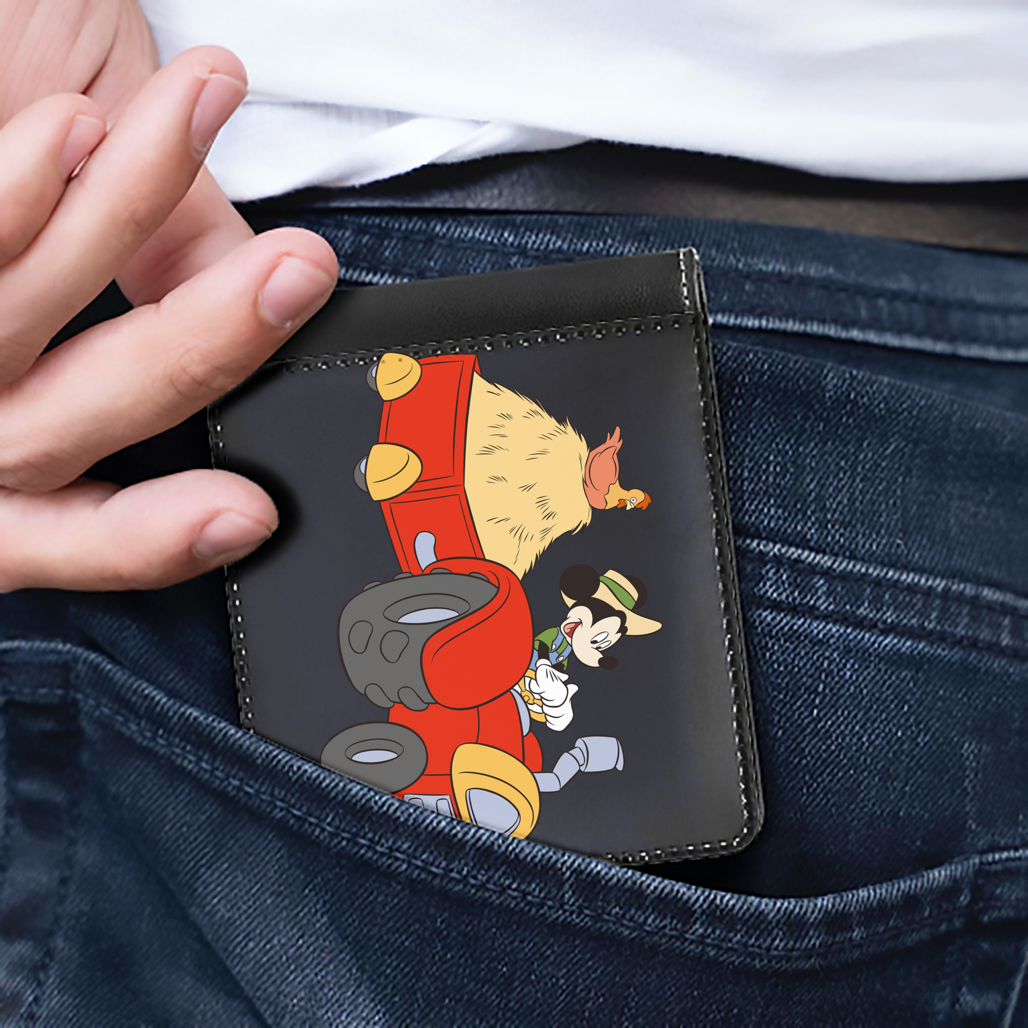 （画像用） ミッキーマウス Mickey Mouse 二つ折り革財布