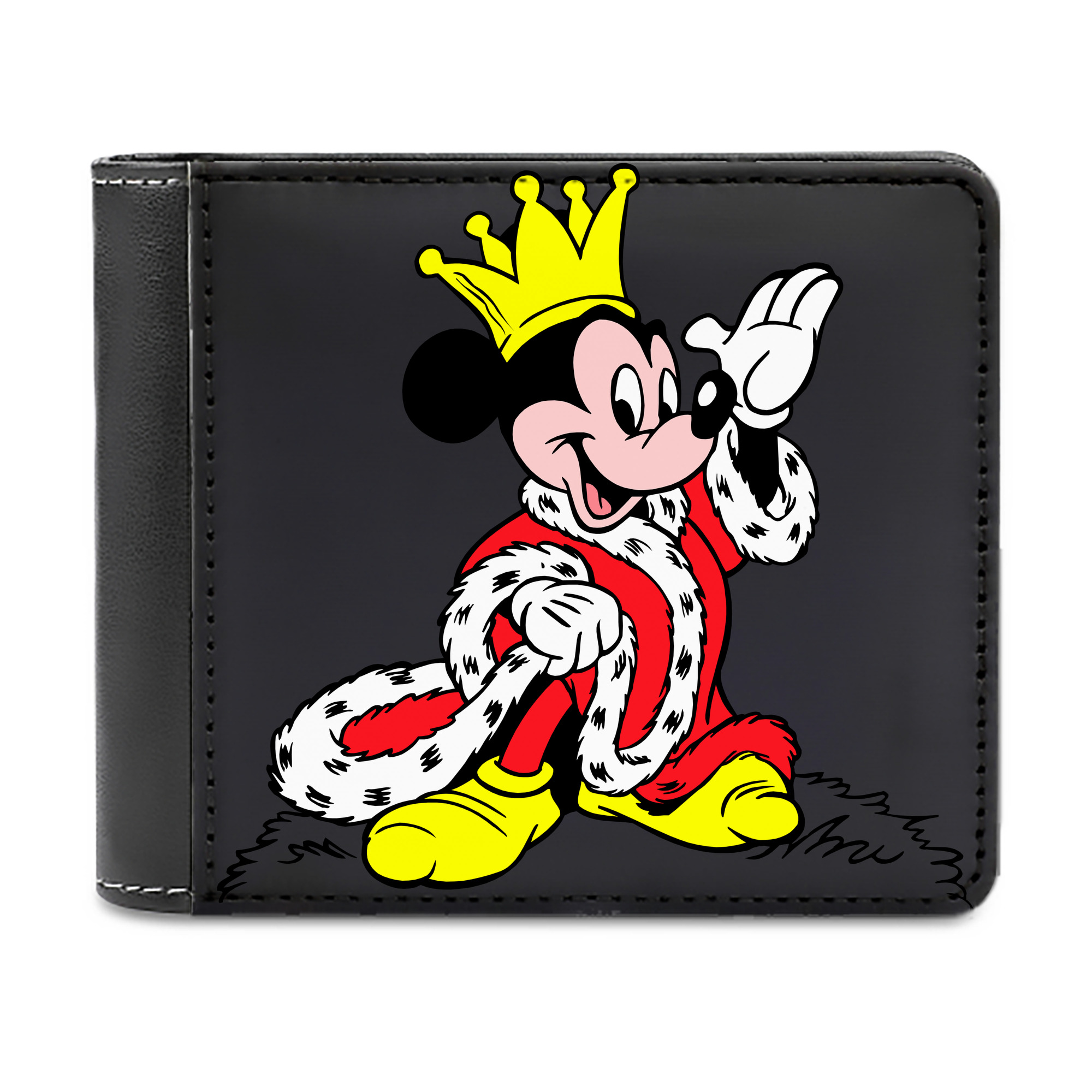 （画像用） ミッキーマウス Mickey Mouse 二つ折り革財布