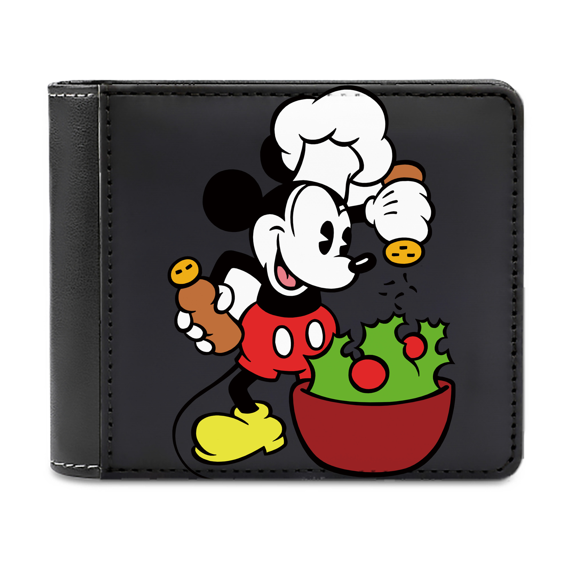 （画像用） ミッキーマウス Mickey Mouse 二つ折り革財布