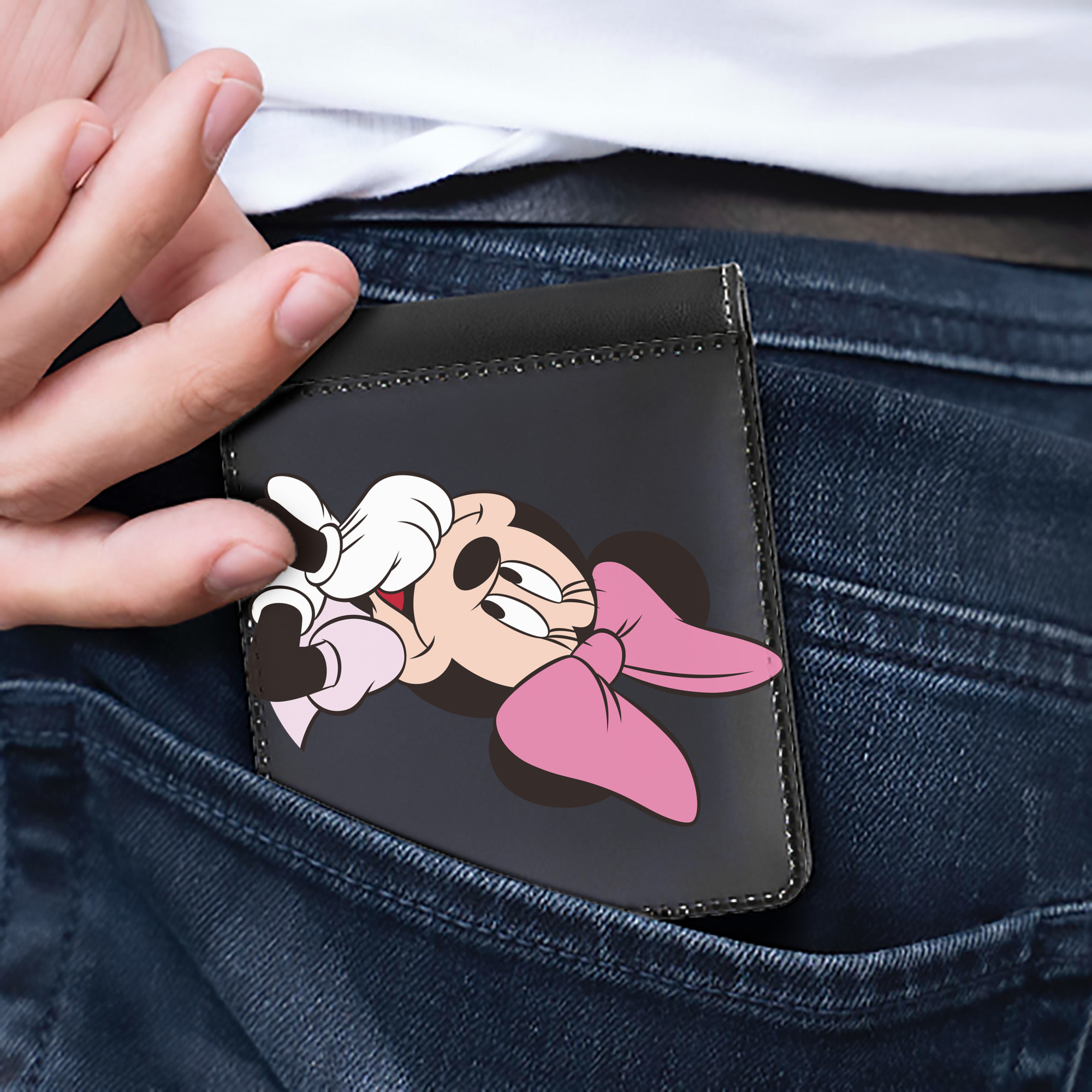 （画像用） ミッキーマウス Mickey Mouse 二つ折り革財布