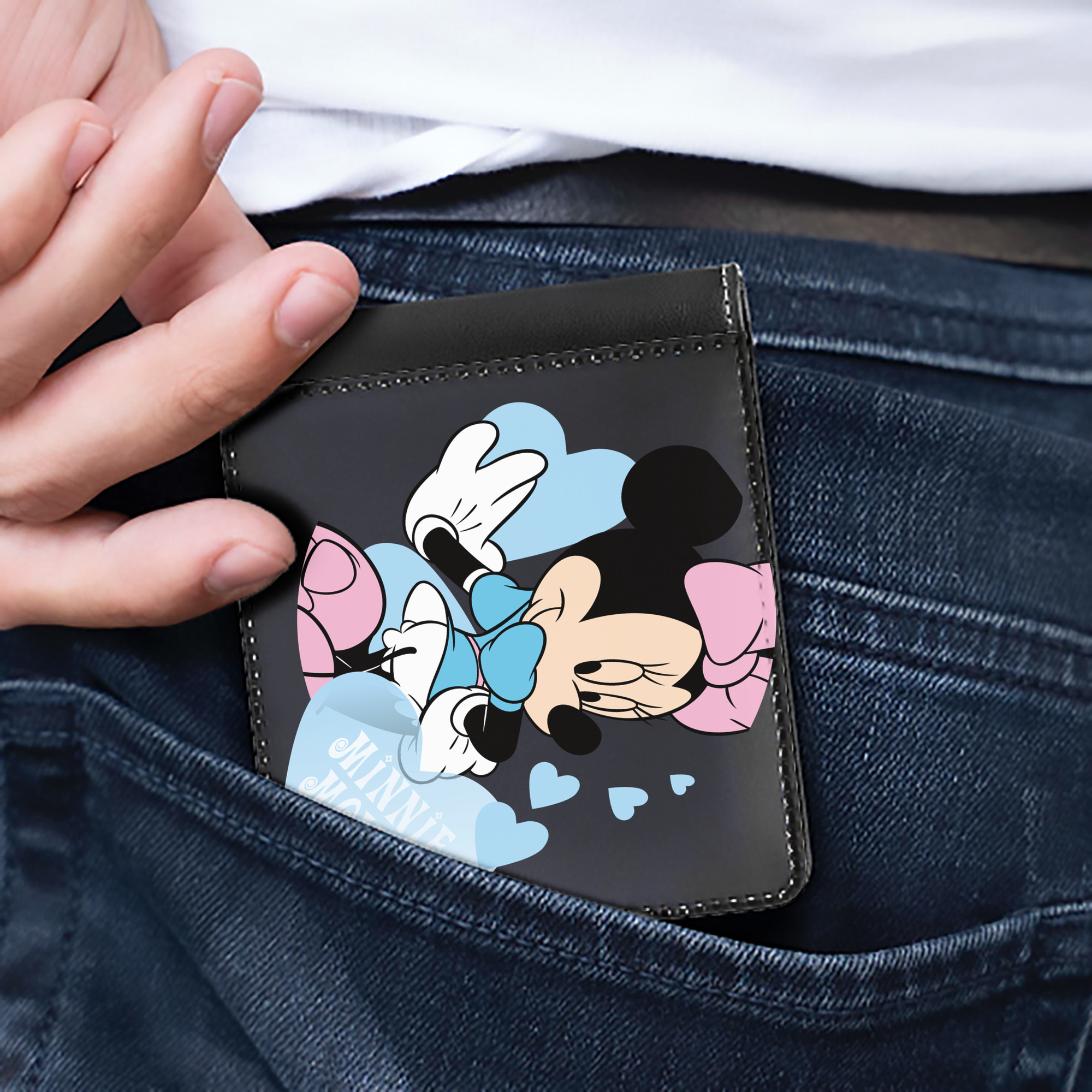 （画像用） ミッキーマウス Mickey Mouse 二つ折り革財布